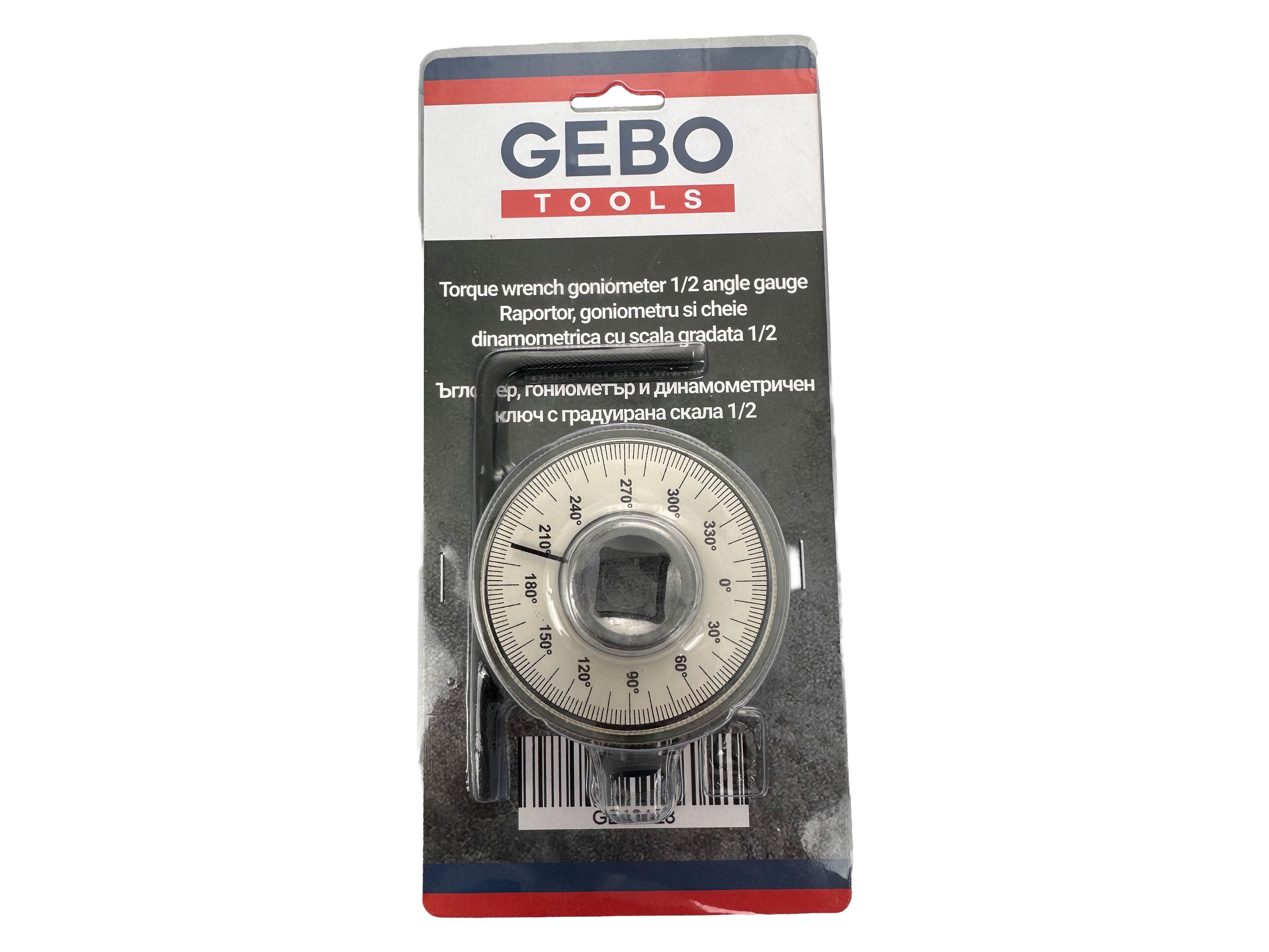 Ъгломер, гониометър и динамометричен ключ с градуирана скала 1/2 GEBO TOOLS