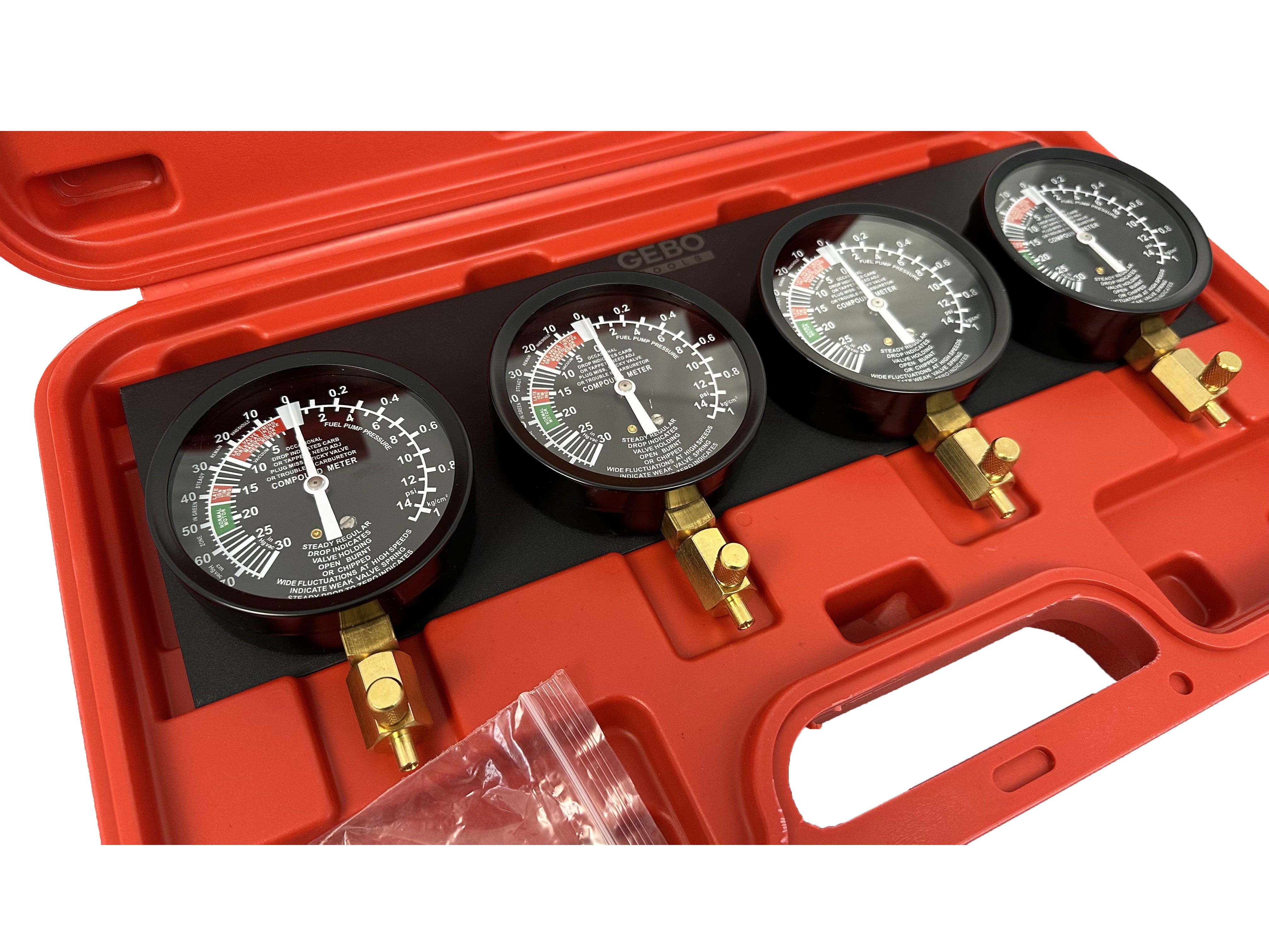 Тестер за синхронизиране на карбуратор, тестер за вакуумно налягане GEBO TOOLS