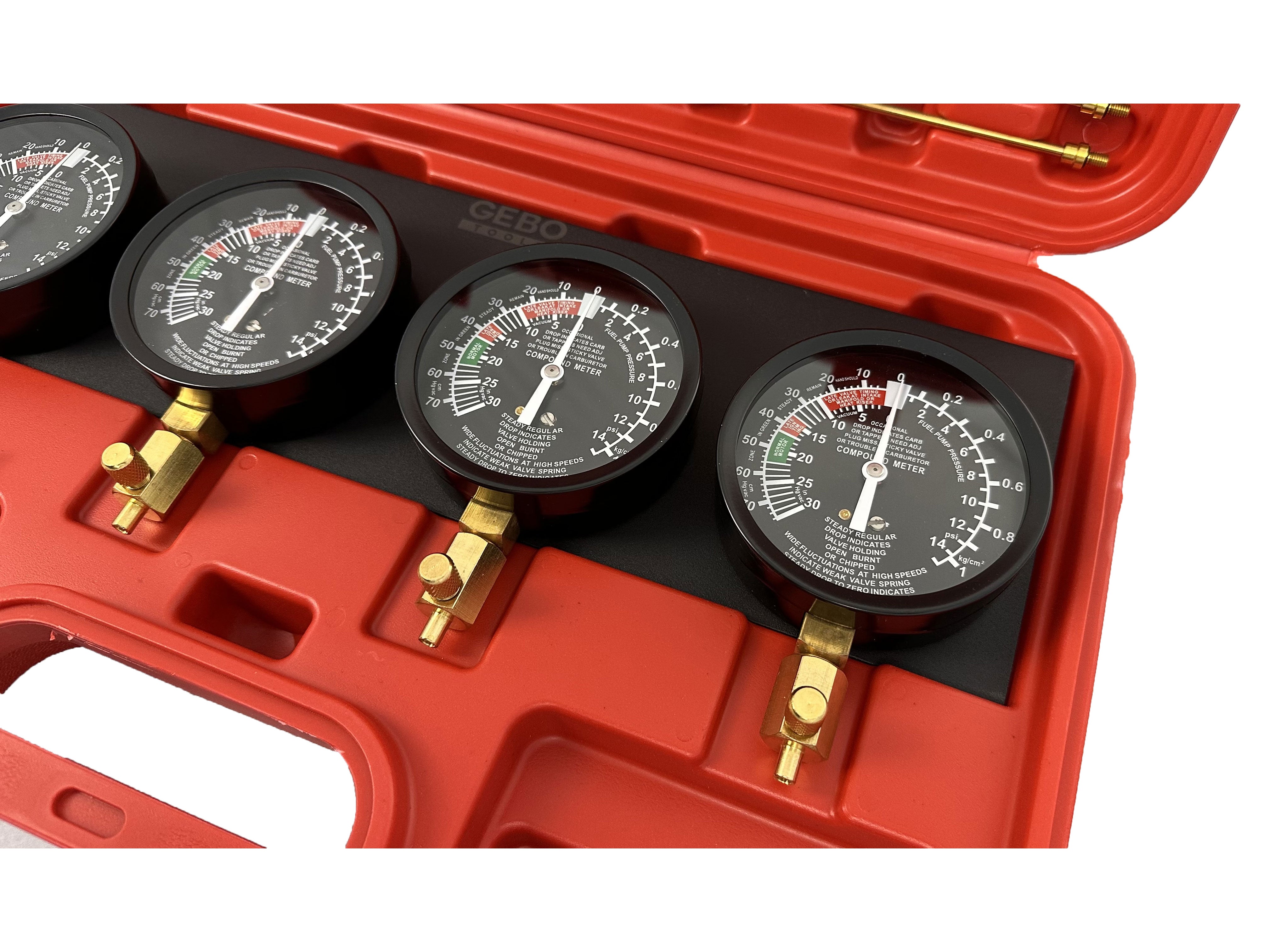 Тестер за синхронизиране на карбуратор, тестер за вакуумно налягане GEBO TOOLS