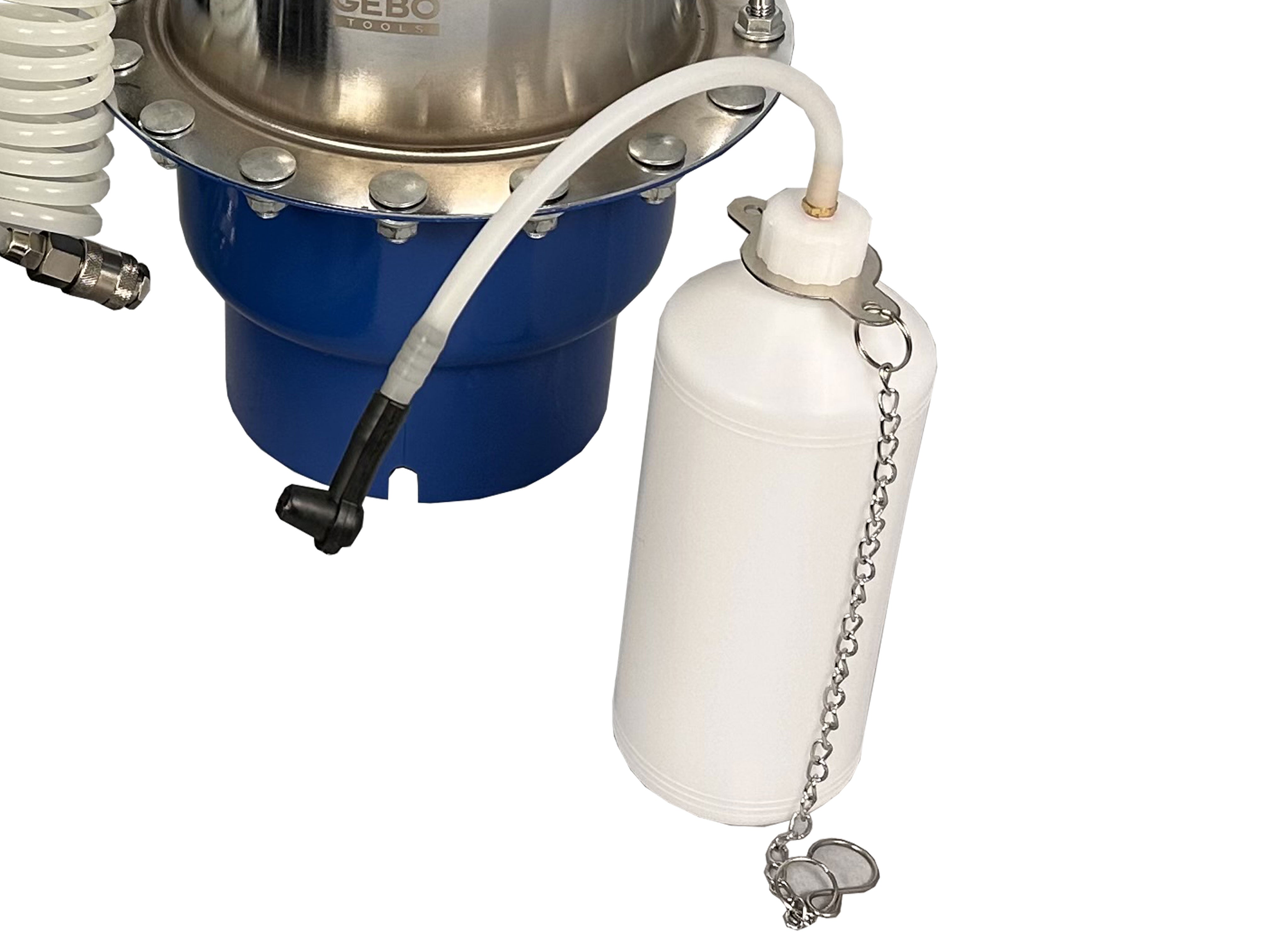 Универсално устройство за обезвъздушаване и смяна на спирачна течност с адаптери GEBO TOOLS