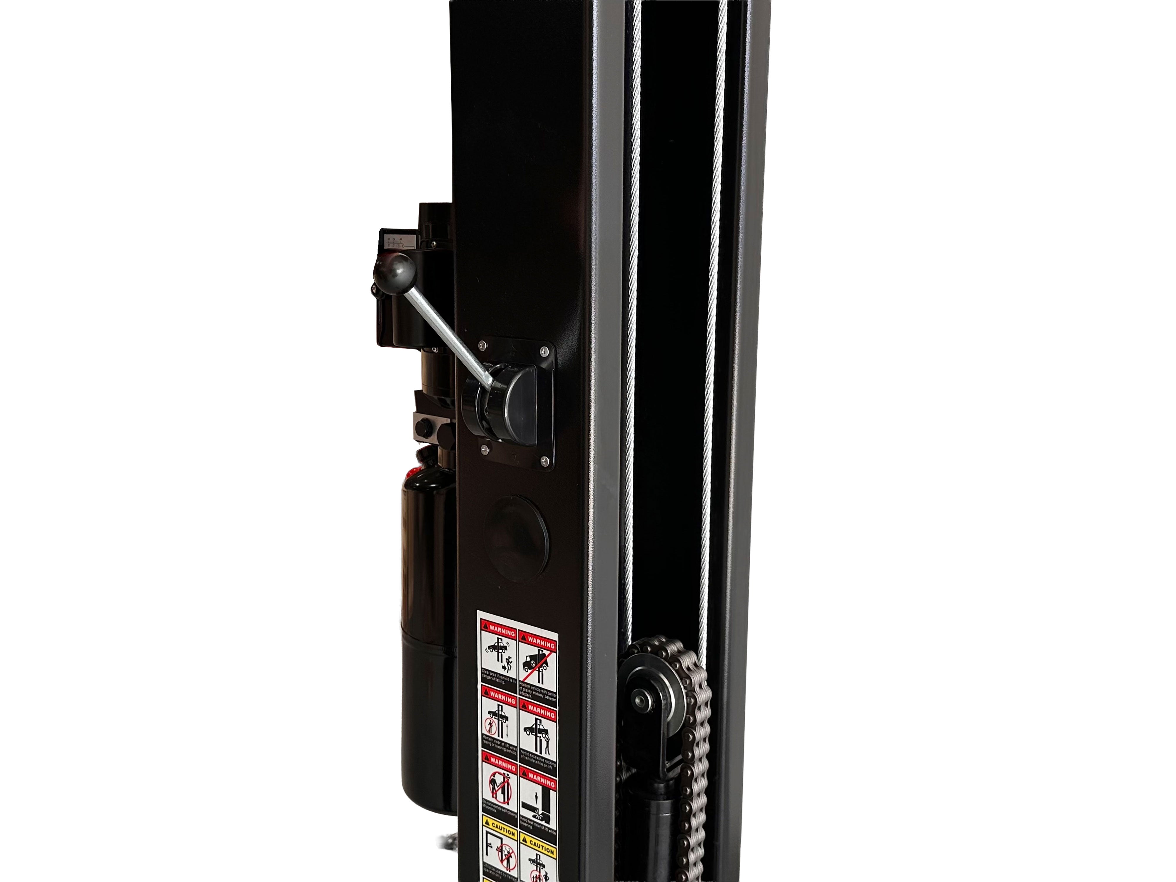 Двуколонен подемник 4 т с ръчно освобождаване, електрохидравличен 230V + безплатно масло