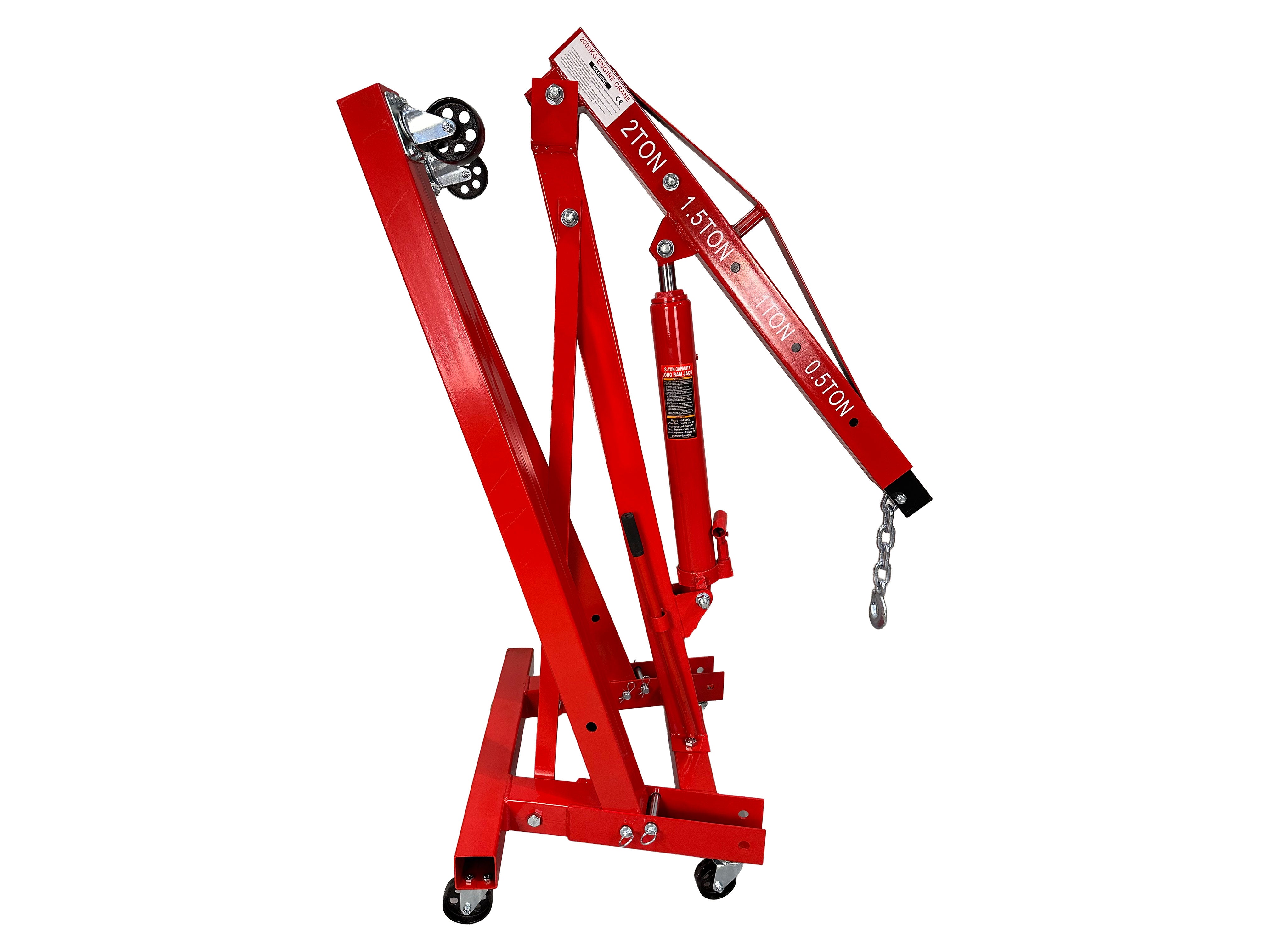 Хидравличен кран жираф за двигатели 2 т сгъваем