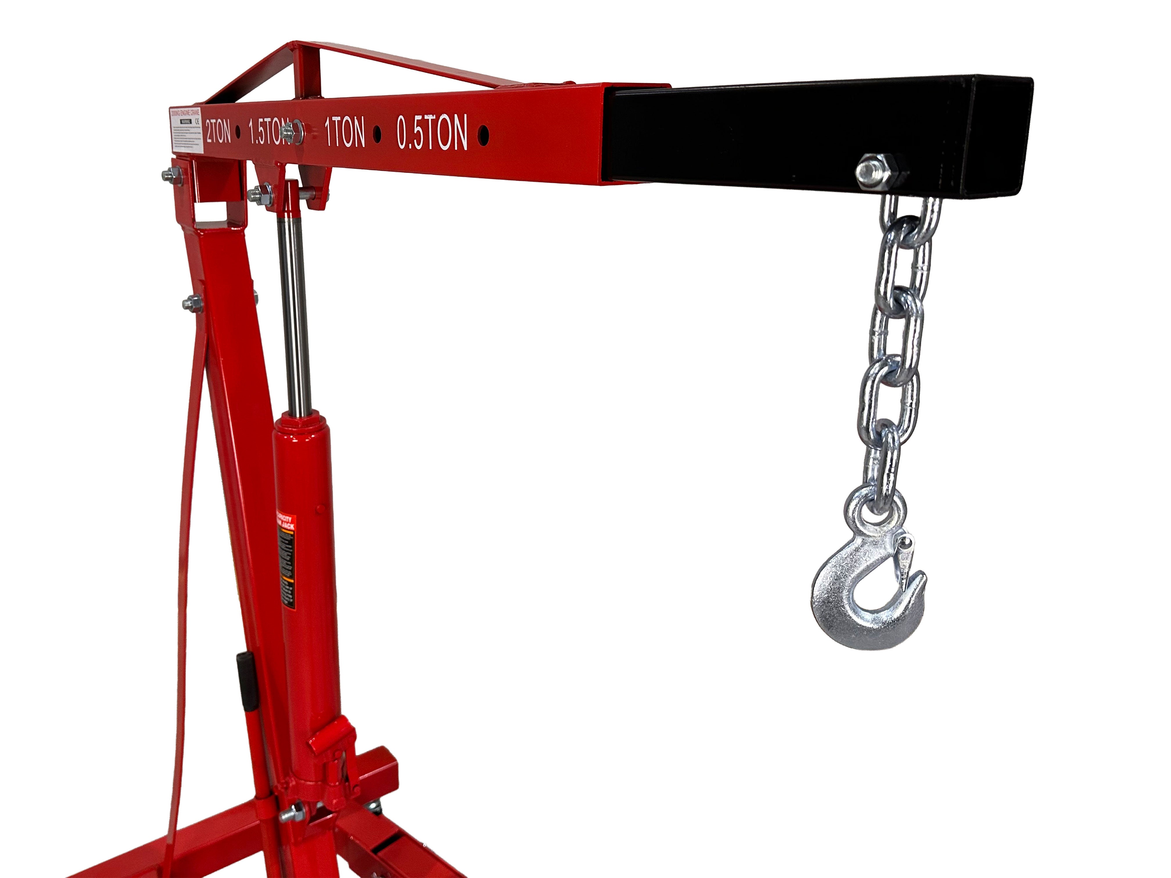 Хидравличен кран жираф за двигатели 2 т сгъваем