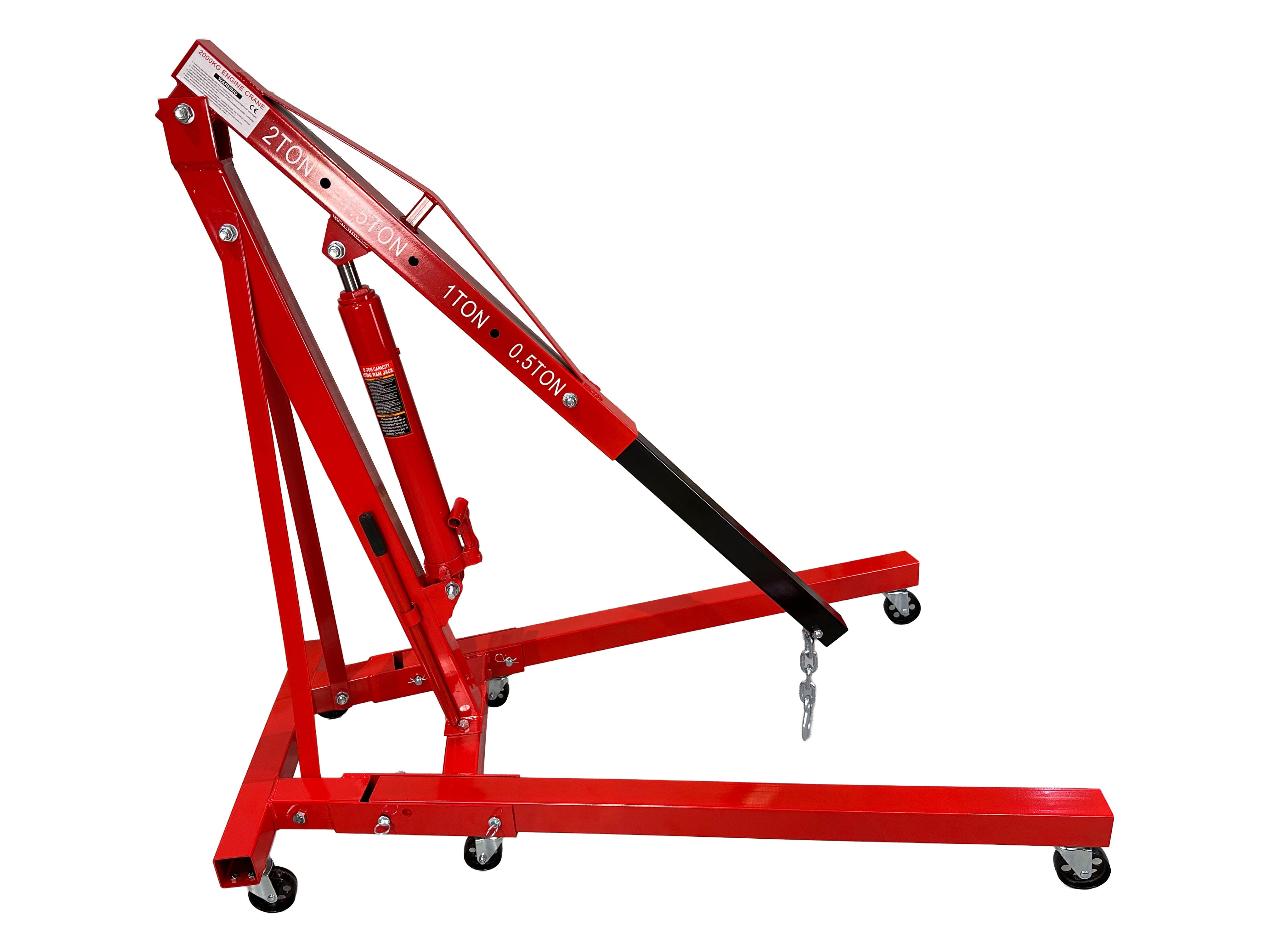 Хидравличен кран жираф за двигатели 2 т сгъваем