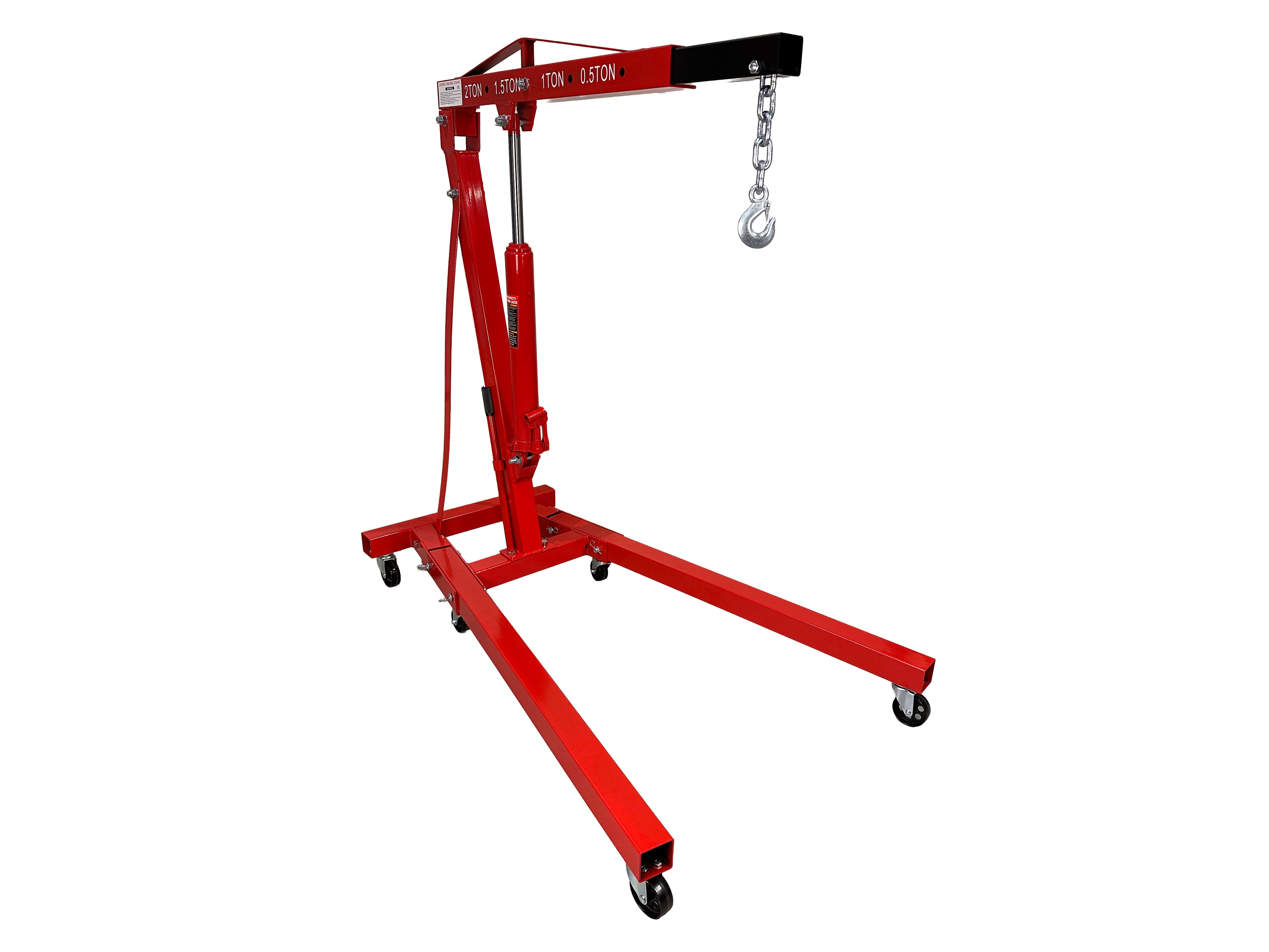 Хидравличен кран жираф за двигатели 2 т сгъваем