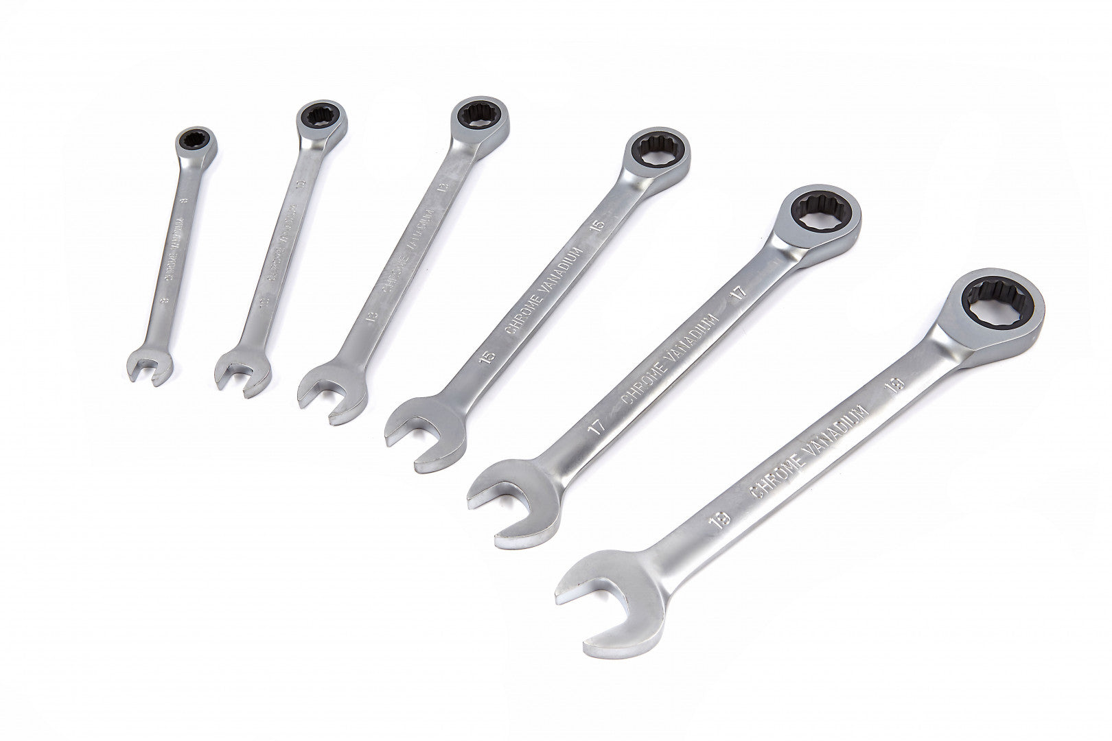 Комплект тресчотни звездогаечни ключове 8-19 мм HBM