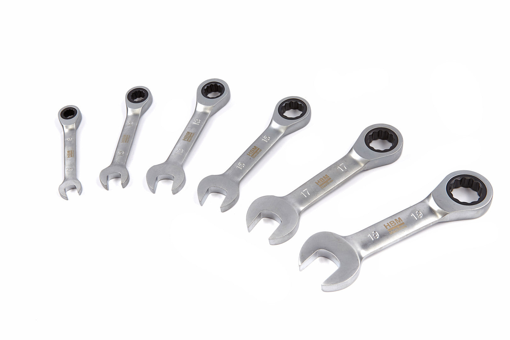 Комплект къси тресчотни ключове, 6 бр. 8-19 мм