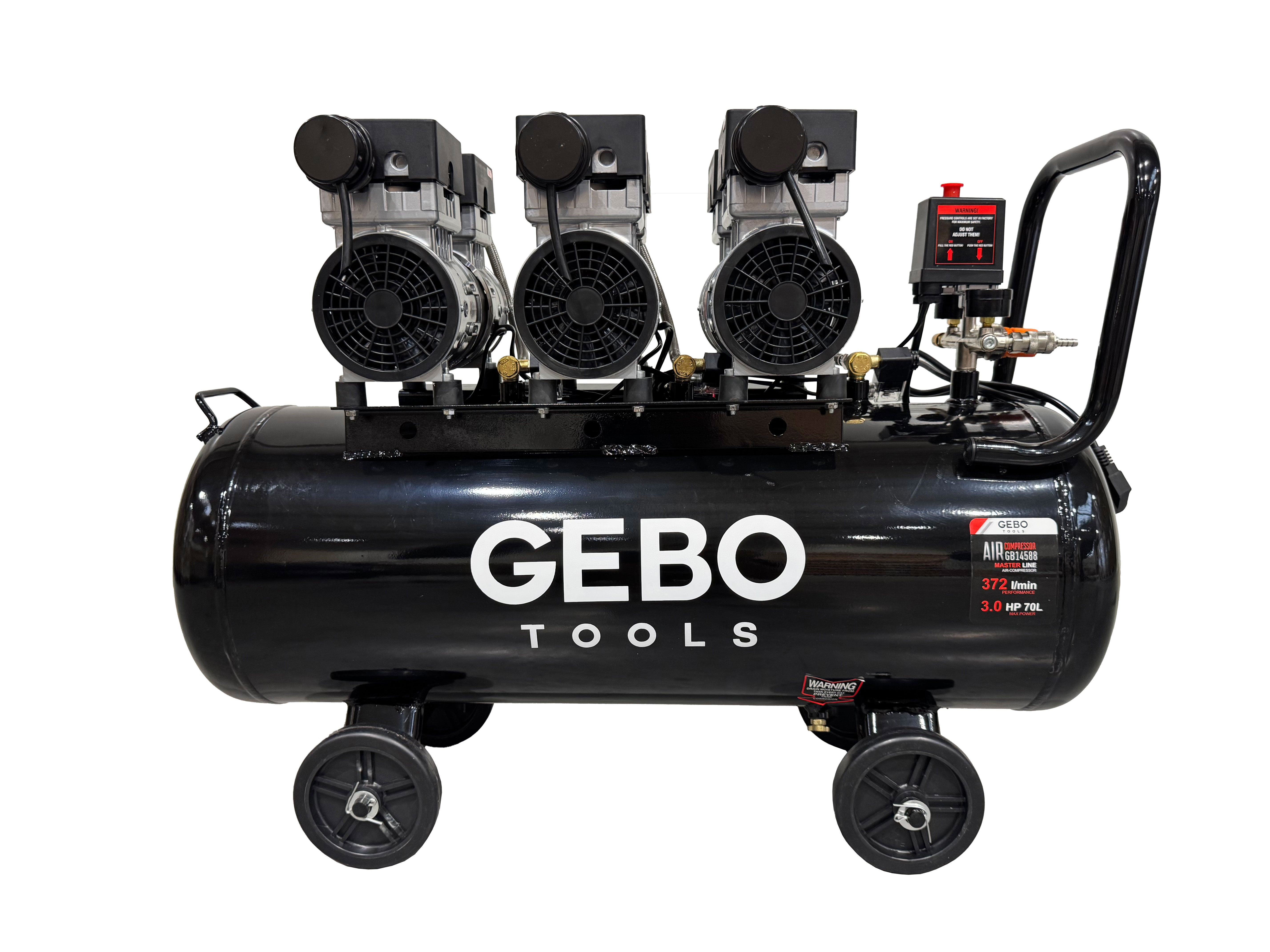 Безшумен компресор 70 л М2 GEBO TOOLS