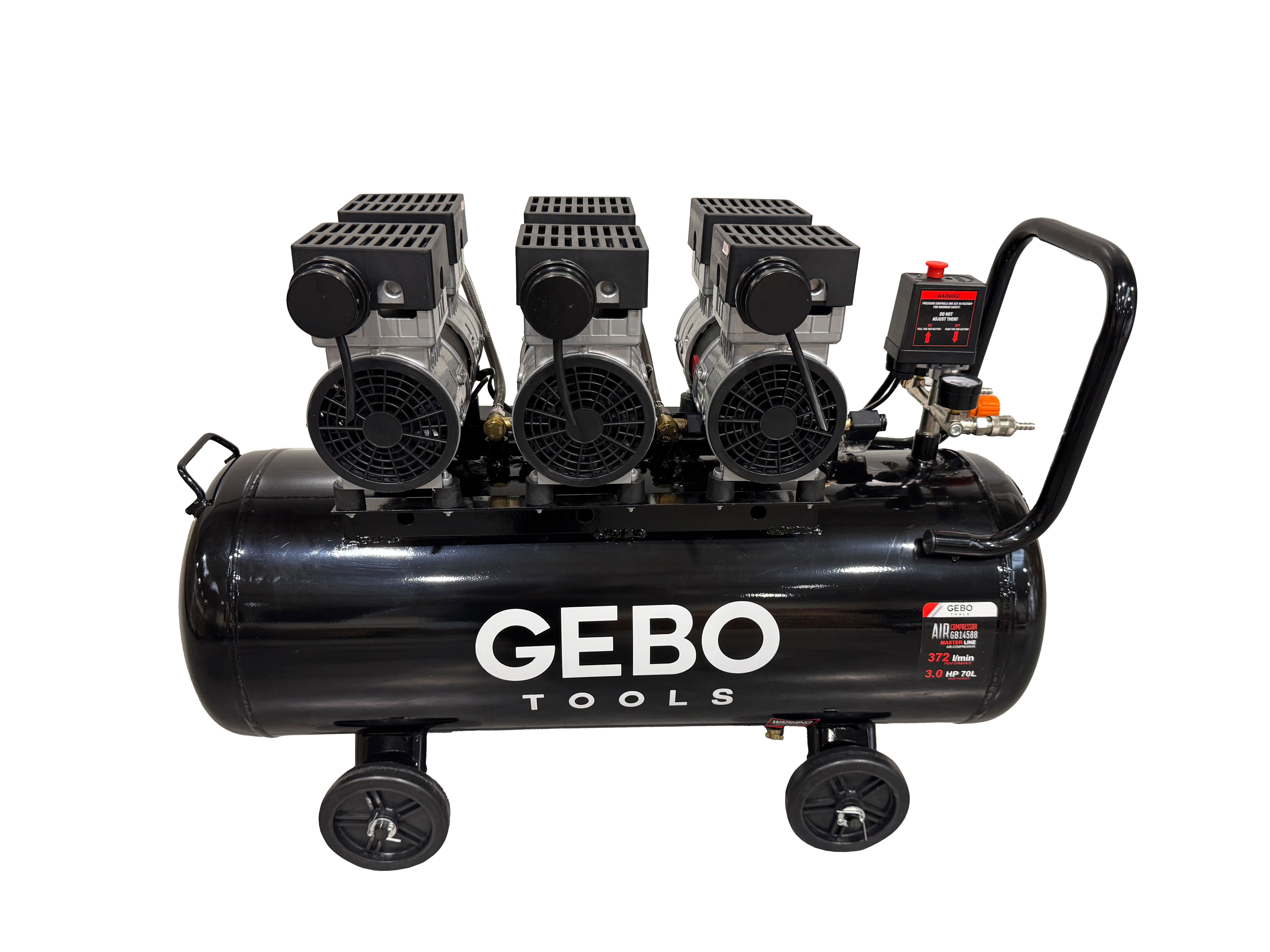 Безшумен компресор 70 л М2 GEBO TOOLS
