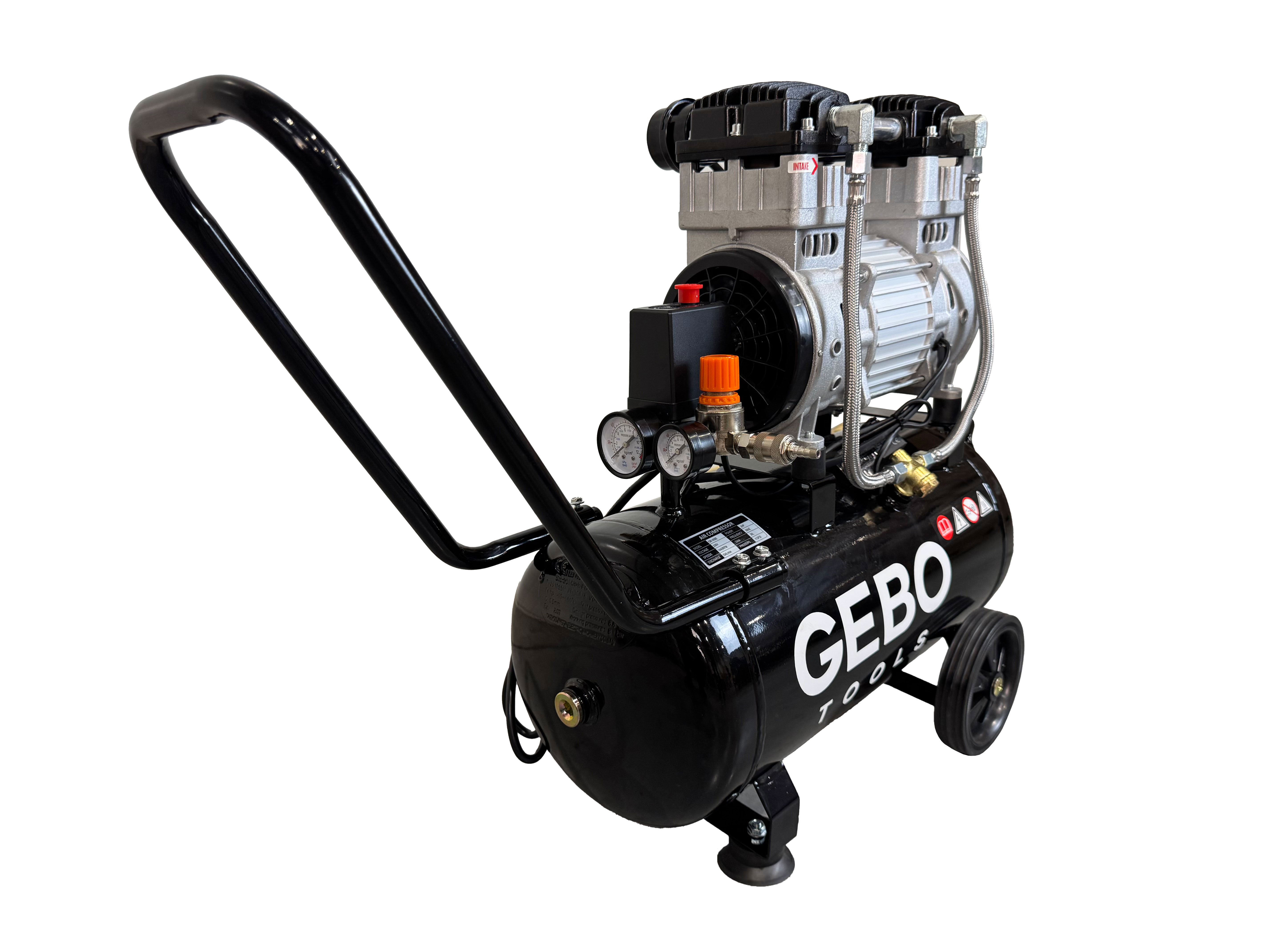 Безшумен компресор без масло 30 л GEBO TOOLS