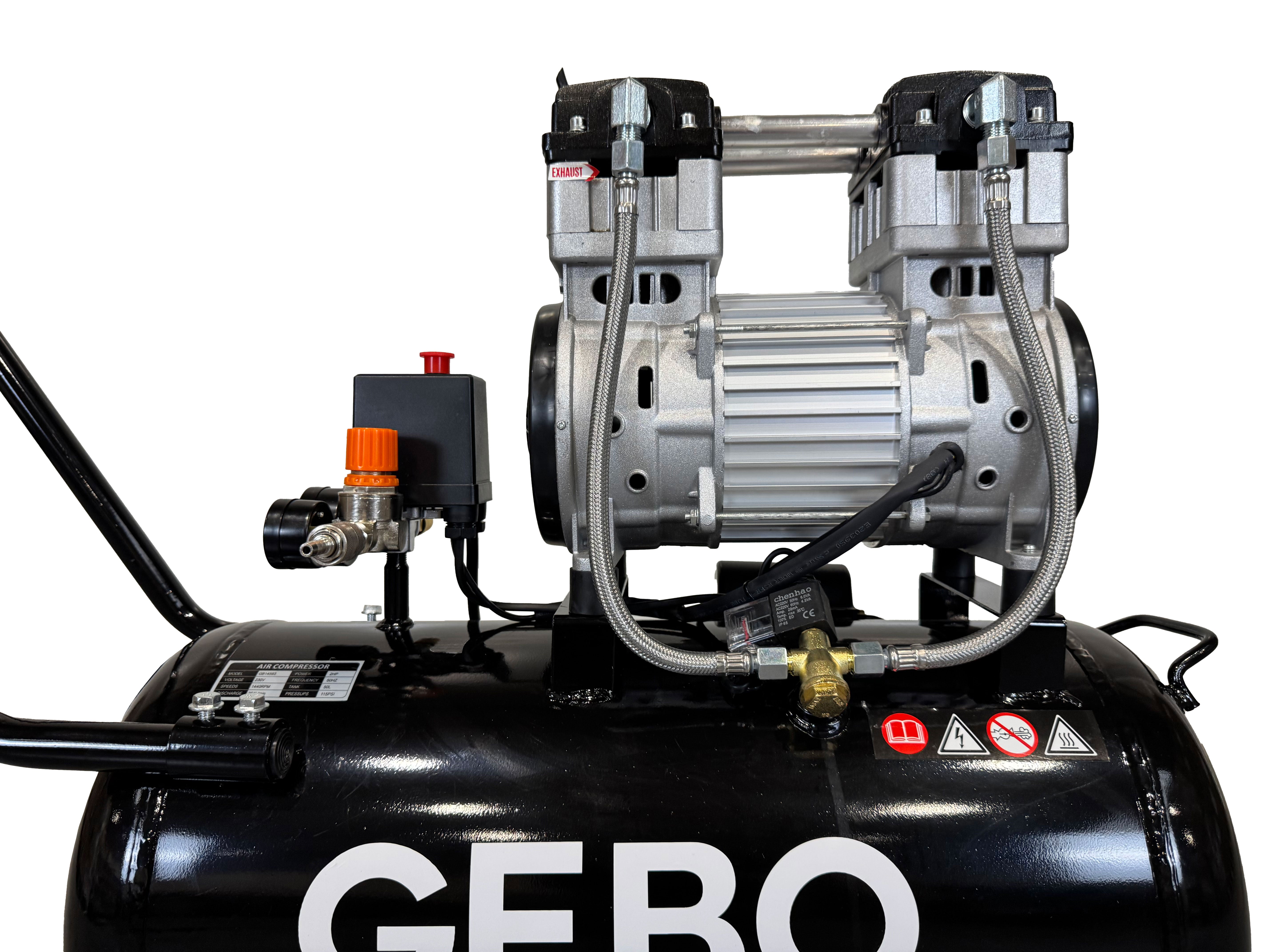 Безшумен компресор 50 л 2 НР GEBO TOOLS