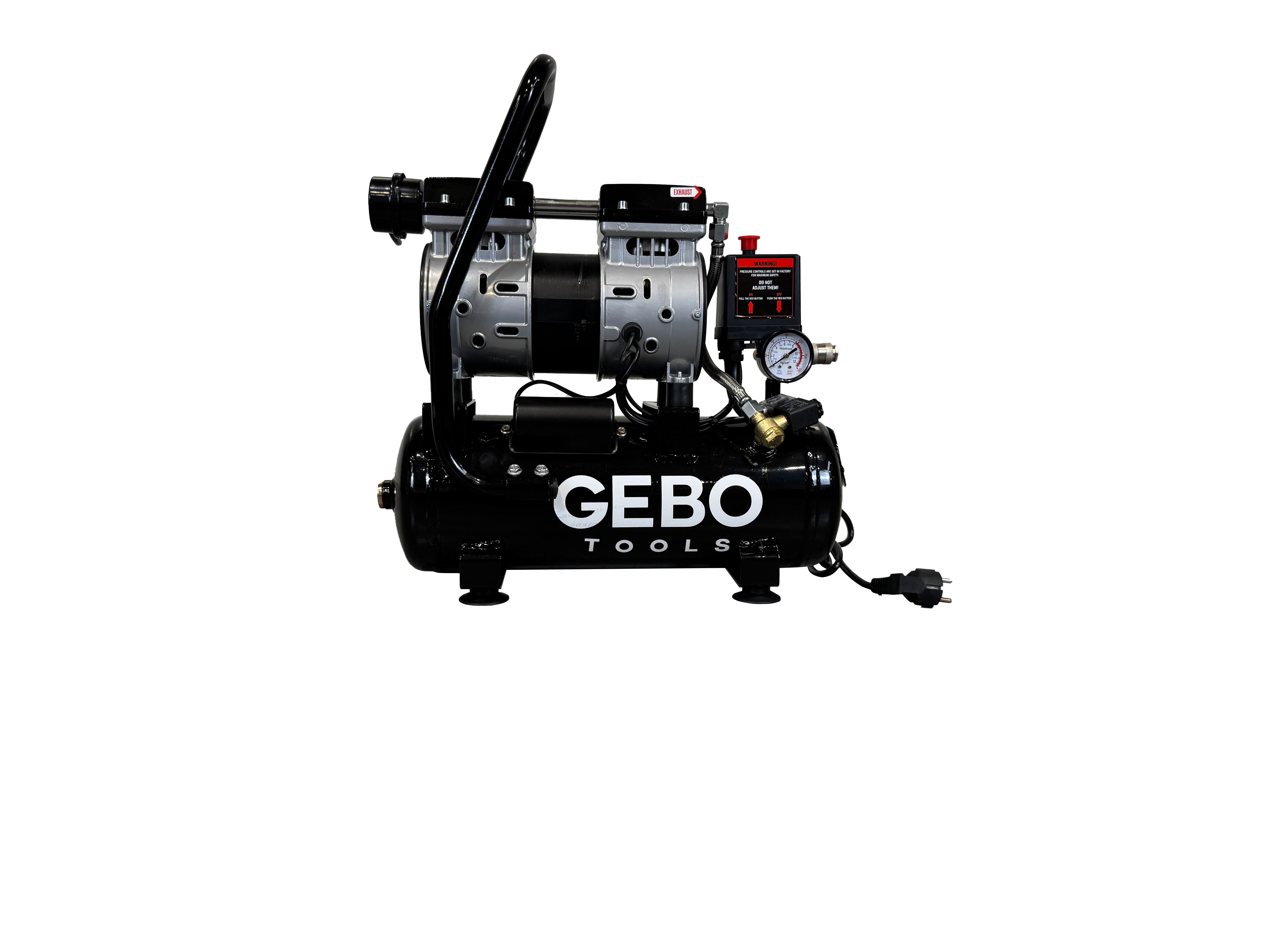 Безшумен компресор с намален шум без масло 9 л GEBO TOOLS