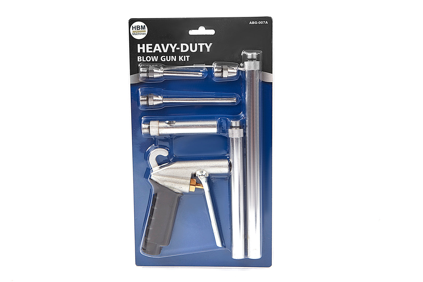 Комплект пистолет за въздух с накрайници, 7 броя HBM