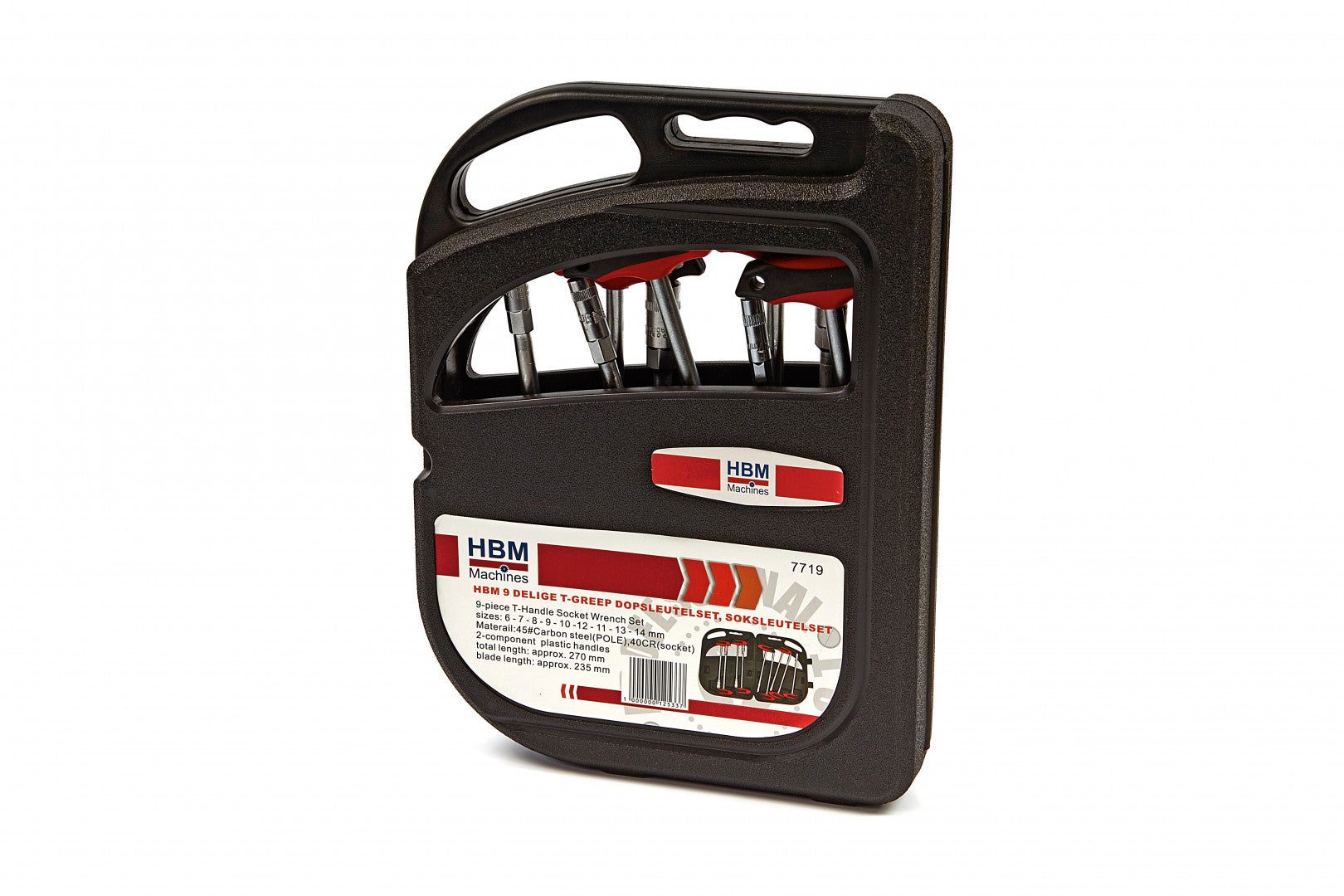 Комплект вложки с Т-образна дръжка 6-14 мм 9 бр.