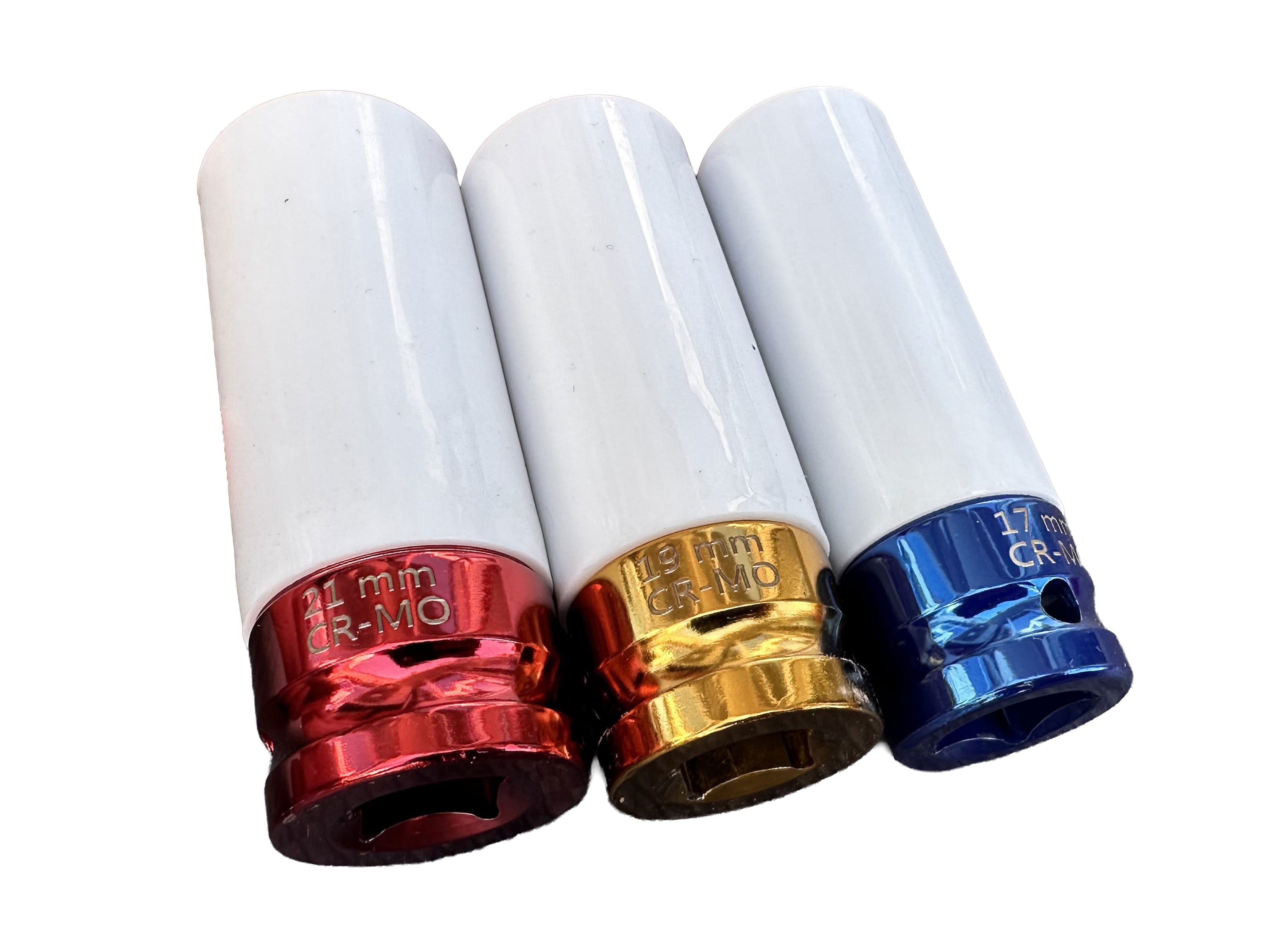 Комплект 3 вложки със защита за джанти 17 19 21 мм Gebo Tools