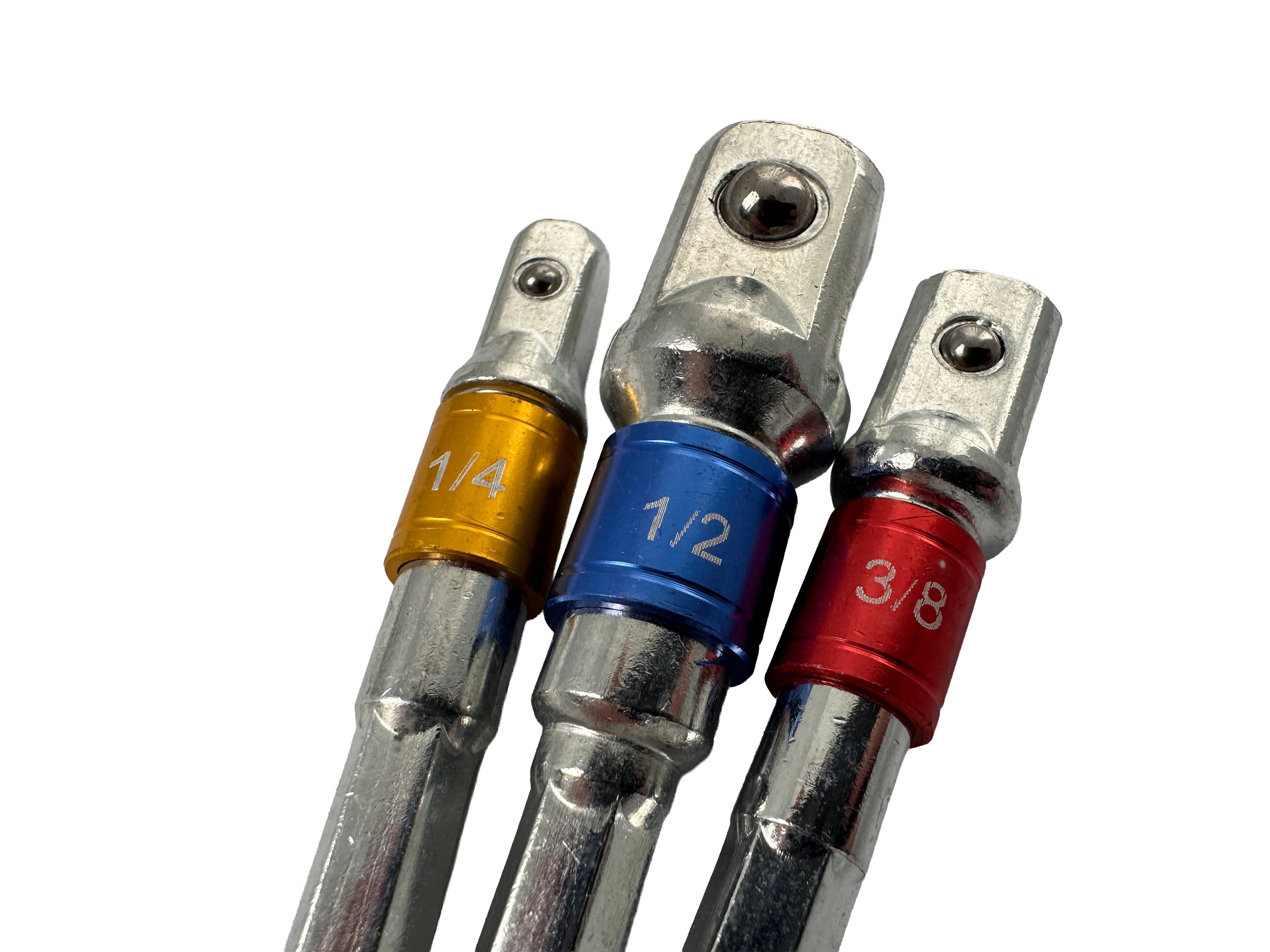 Комплект 3 бита шестоъгълни адаптери 1/4 3/8 1/2 GEBO TOOLS