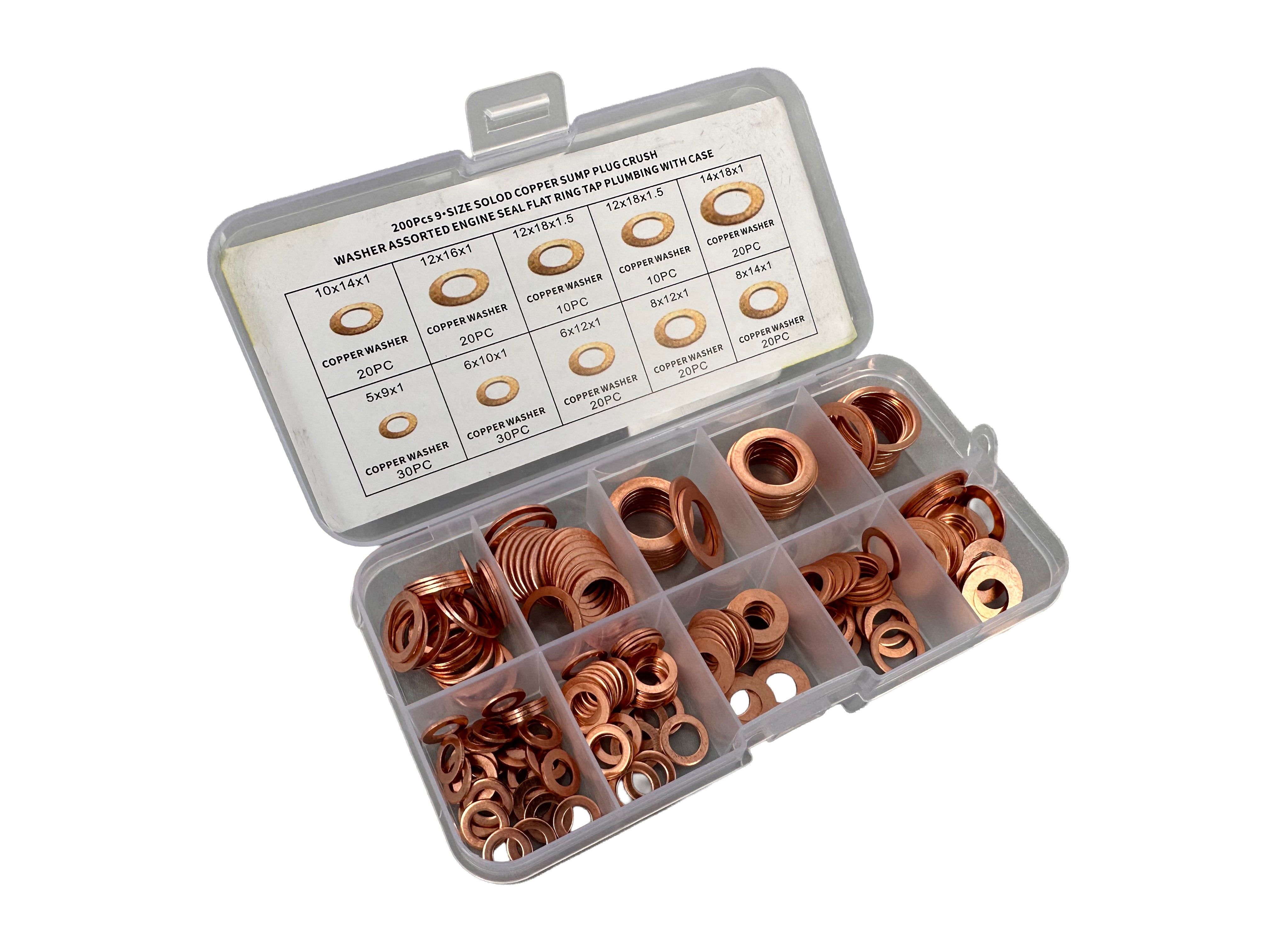 Комплект медни шайби 200 бр. GEBO TOOLS