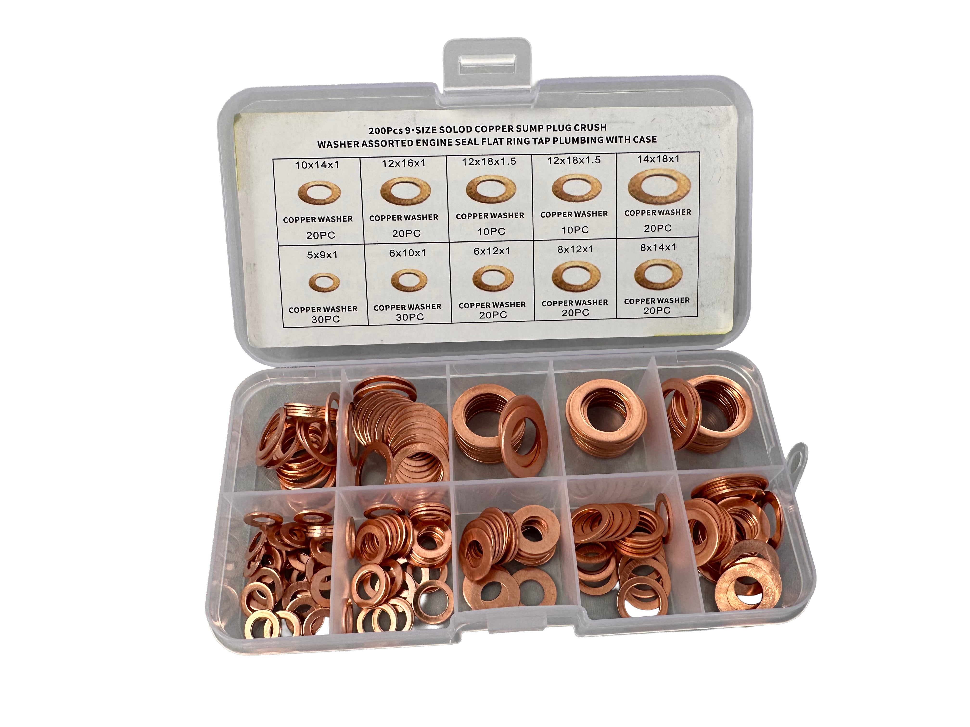 Комплект медни шайби 200 бр. GEBO TOOLS