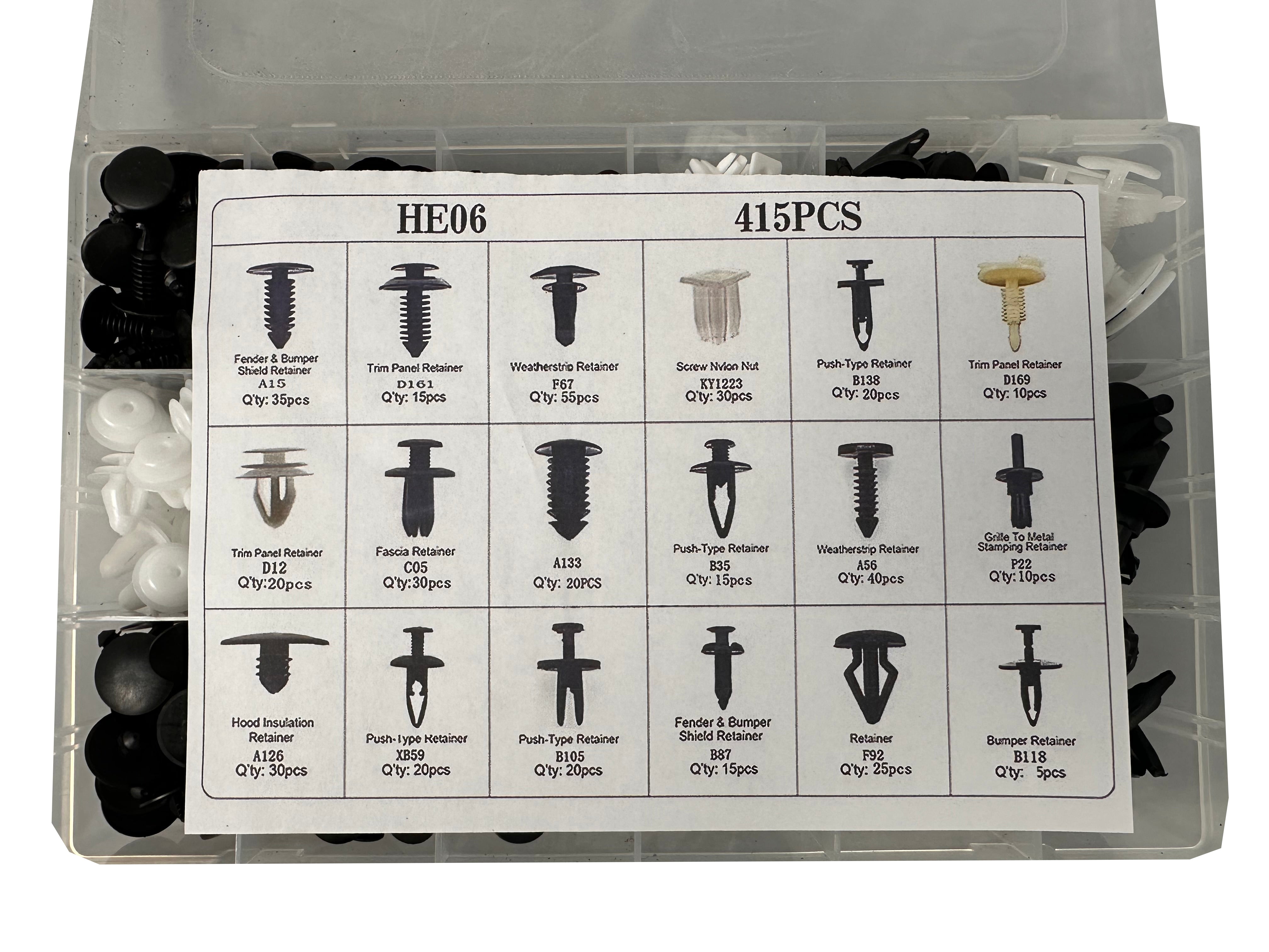 Комплект авто клипсове за кори ford 415 бр. GEBO TOOLS