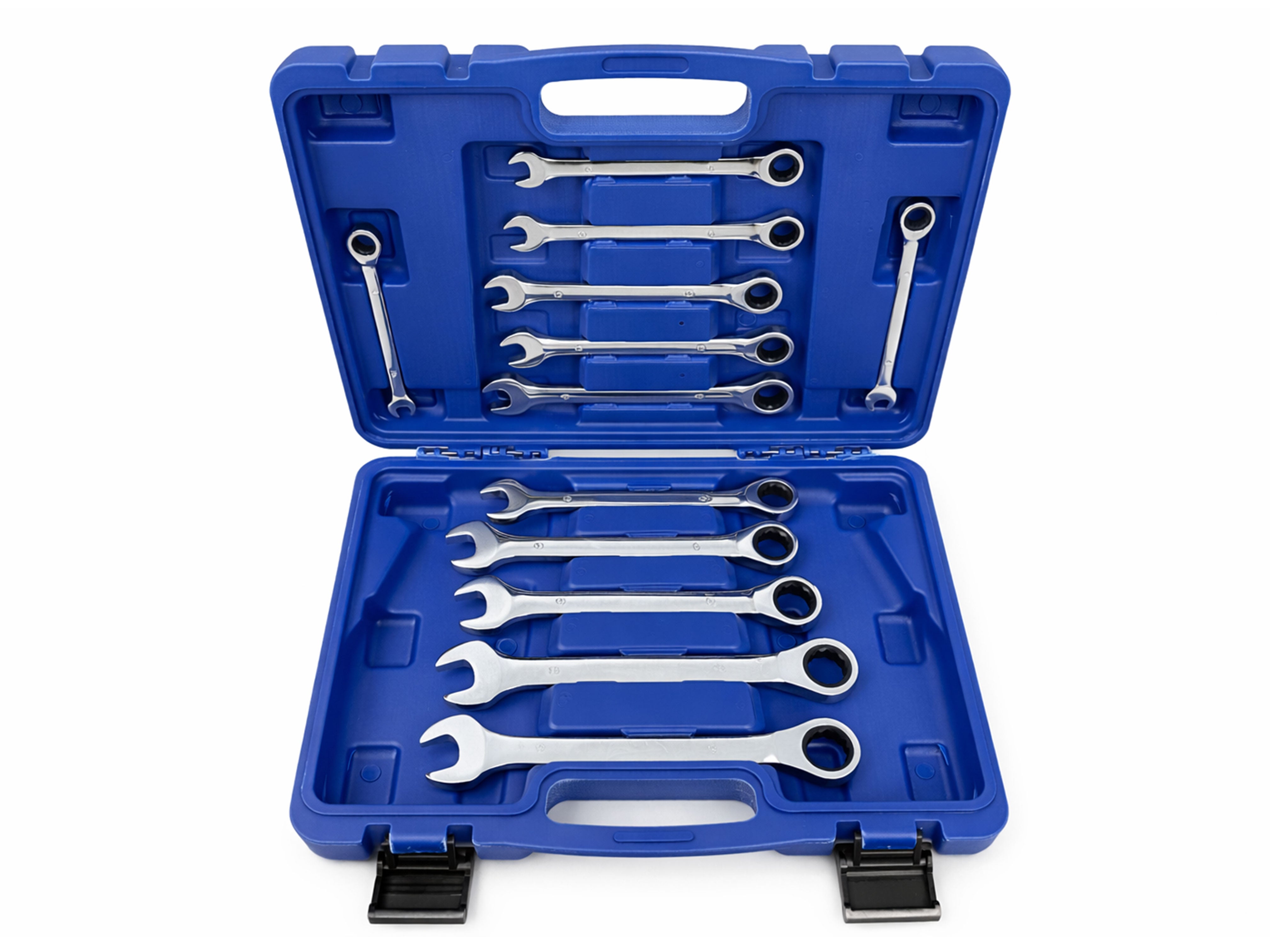 Комплект комбинирани ключове с тресчотка 8-19 мм, 12 бр. GEBO TOOLS