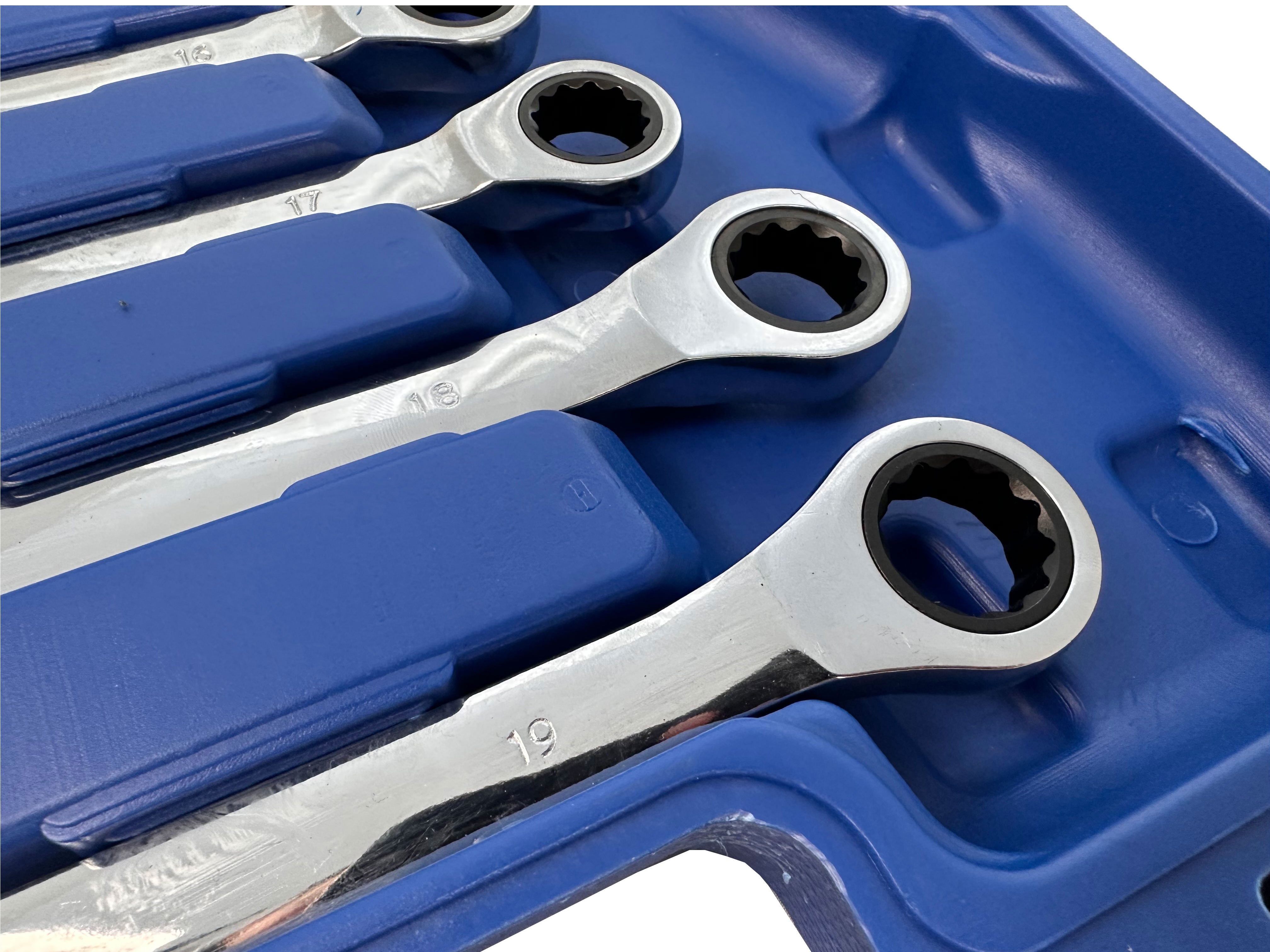 Комплект комбинирани ключове с тресчотка 8-19 мм, 12 бр. GEBO TOOLS