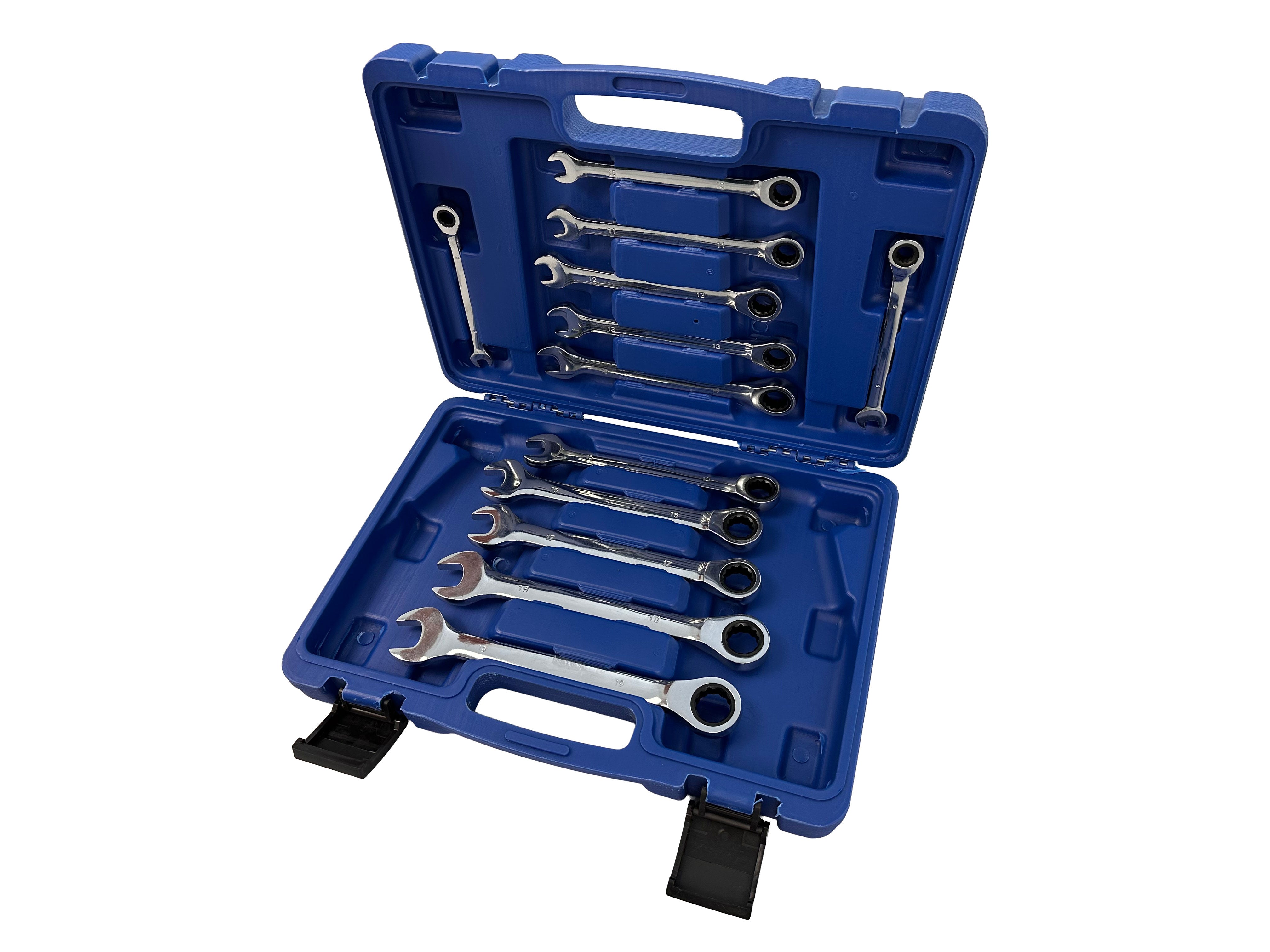 Комплект комбинирани ключове с тресчотка 8-19 мм, 12 бр. GEBO TOOLS