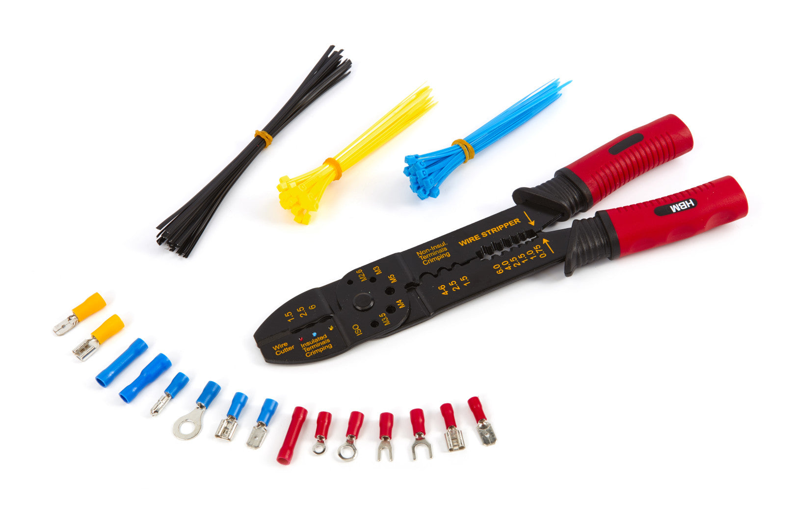 Клещи кримпващи с кабелни обувки 271 бр.