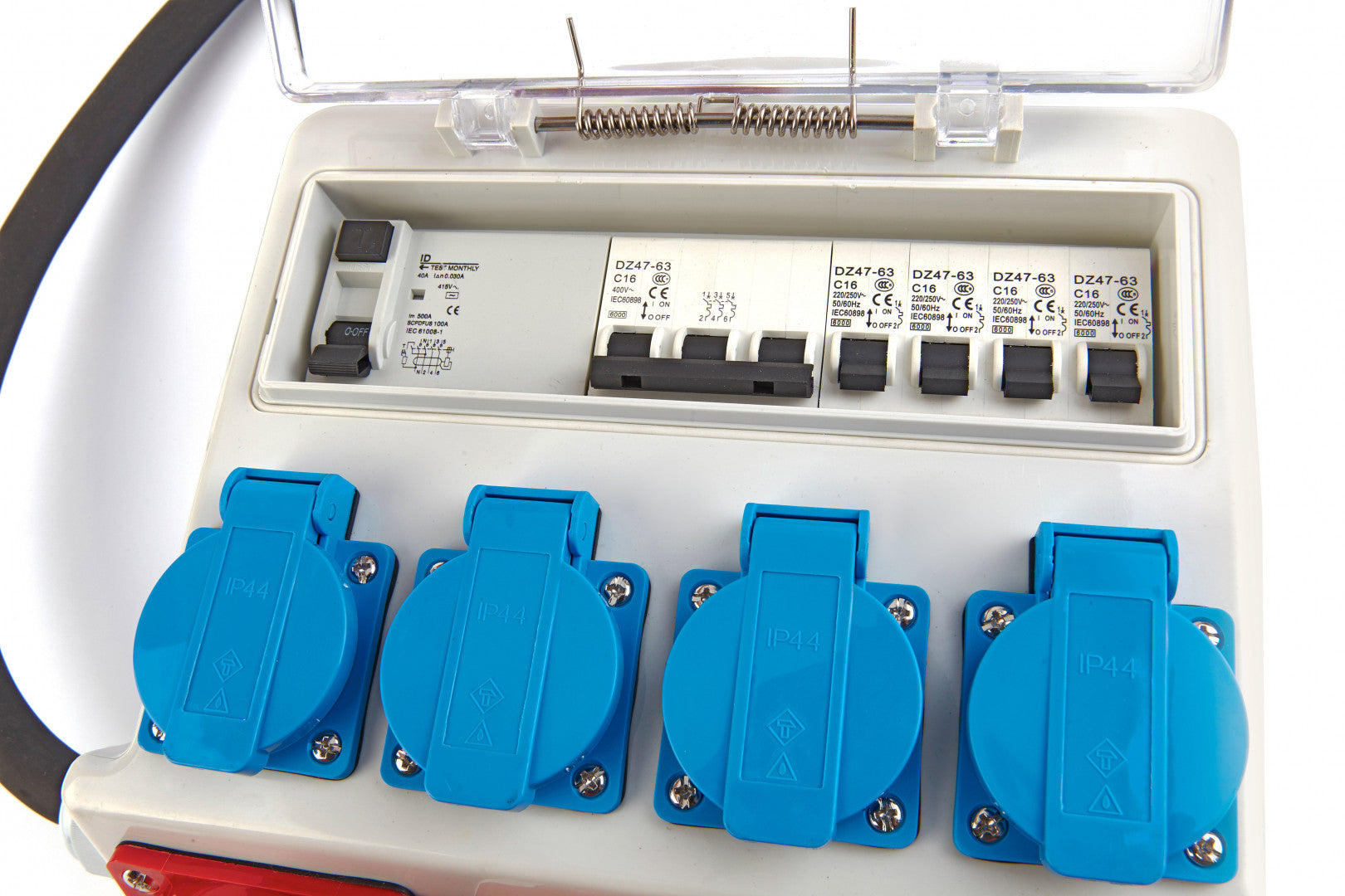 Преносима кутия за дистрибуция и защита 3х400V 4х230V IP44