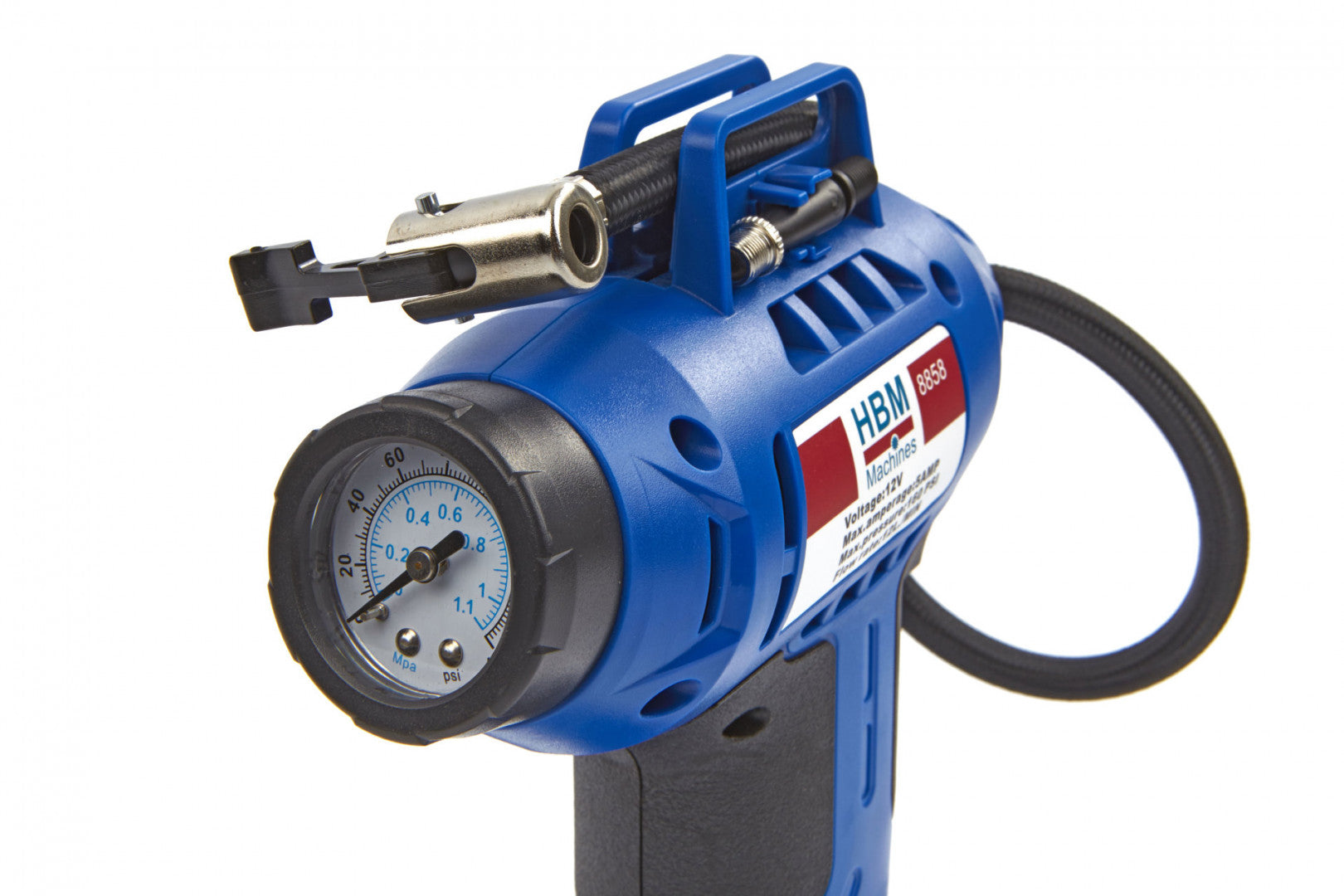 Компресор за гуми на леки автомобили с LED осветление, 12 V