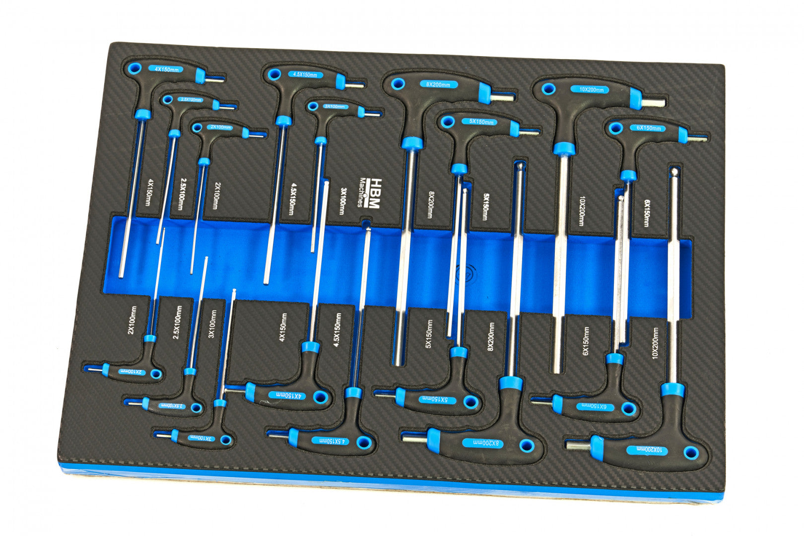 Професионален шкаф с инструменти HBM със 7 чекмеджета, 245 броя, 6 модула карбон - Холандия, Premium