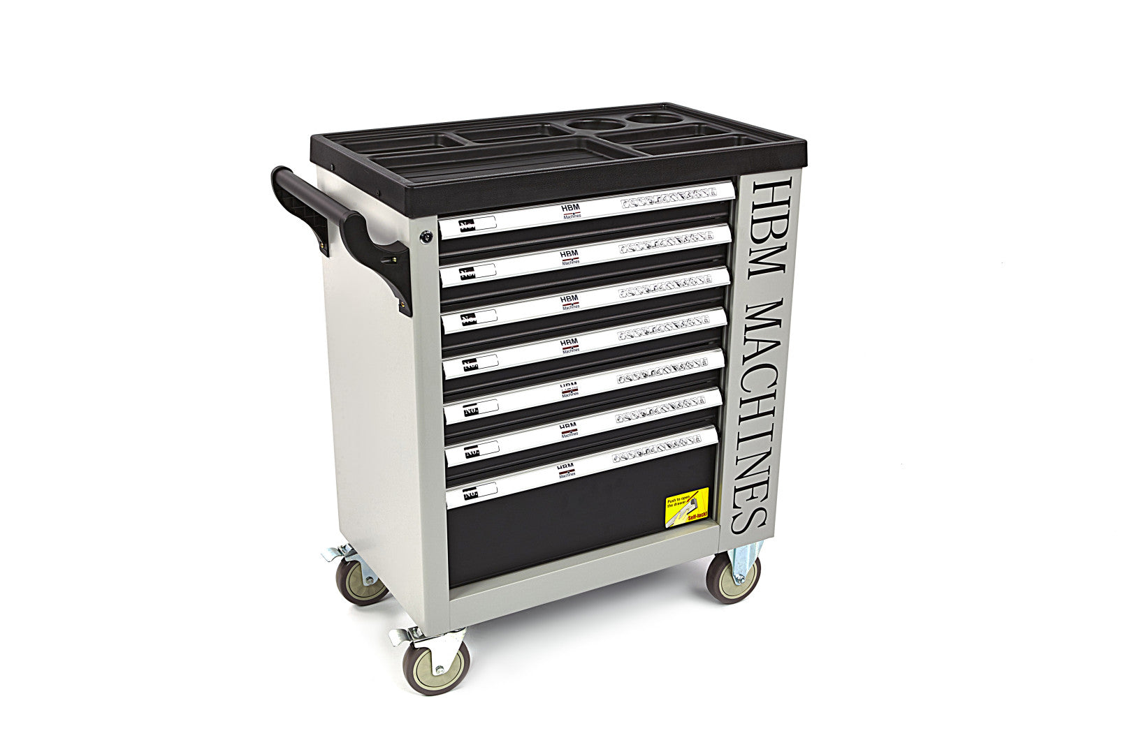 Професионален шкаф с инструменти HBM със 7 чекмеджета, 245 броя, 6 модула карбон - Холандия, Premium