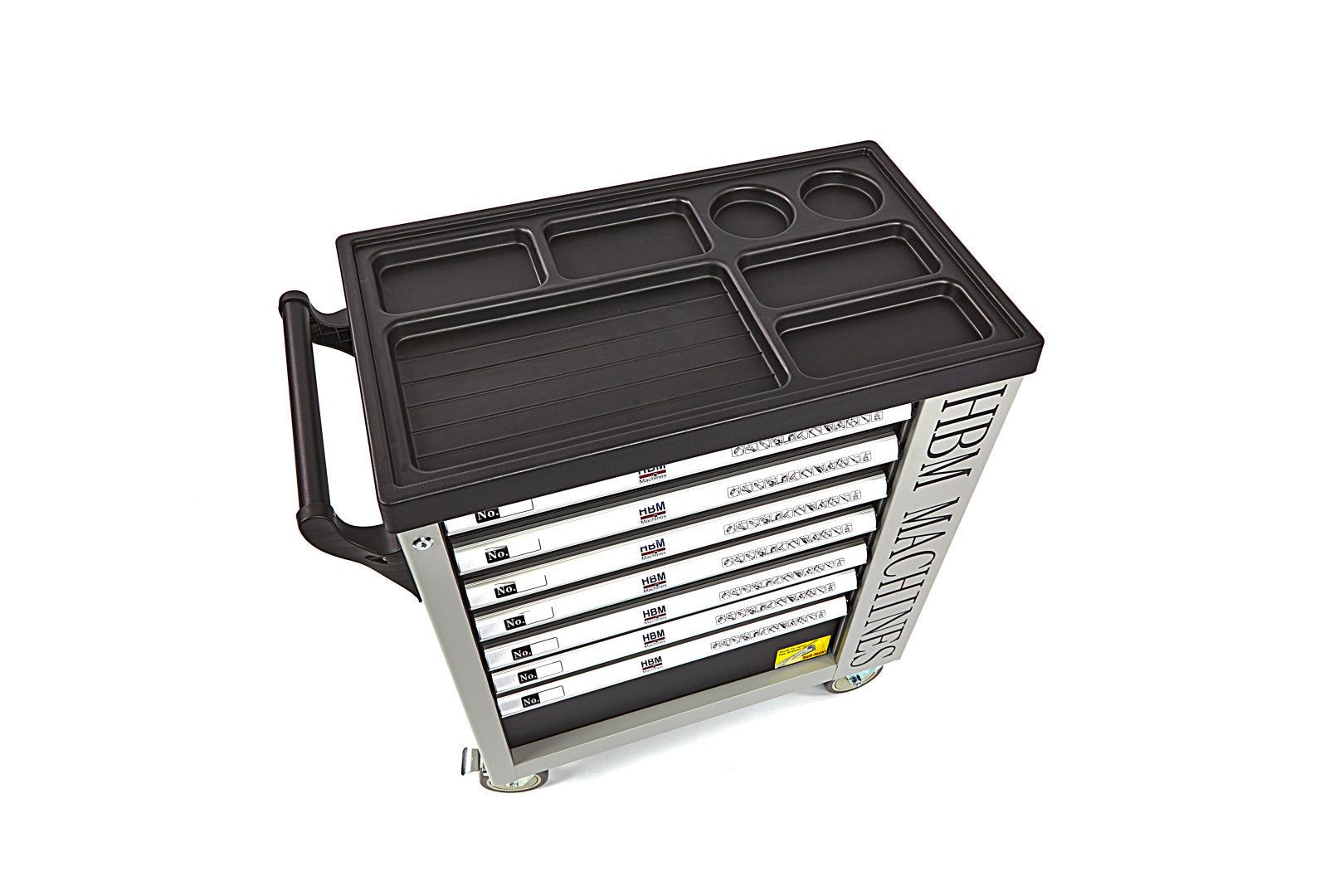 Професионален шкаф с инструменти HBM със 7 чекмеджета, 245 броя, 6 модула карбон - Холандия, Premium