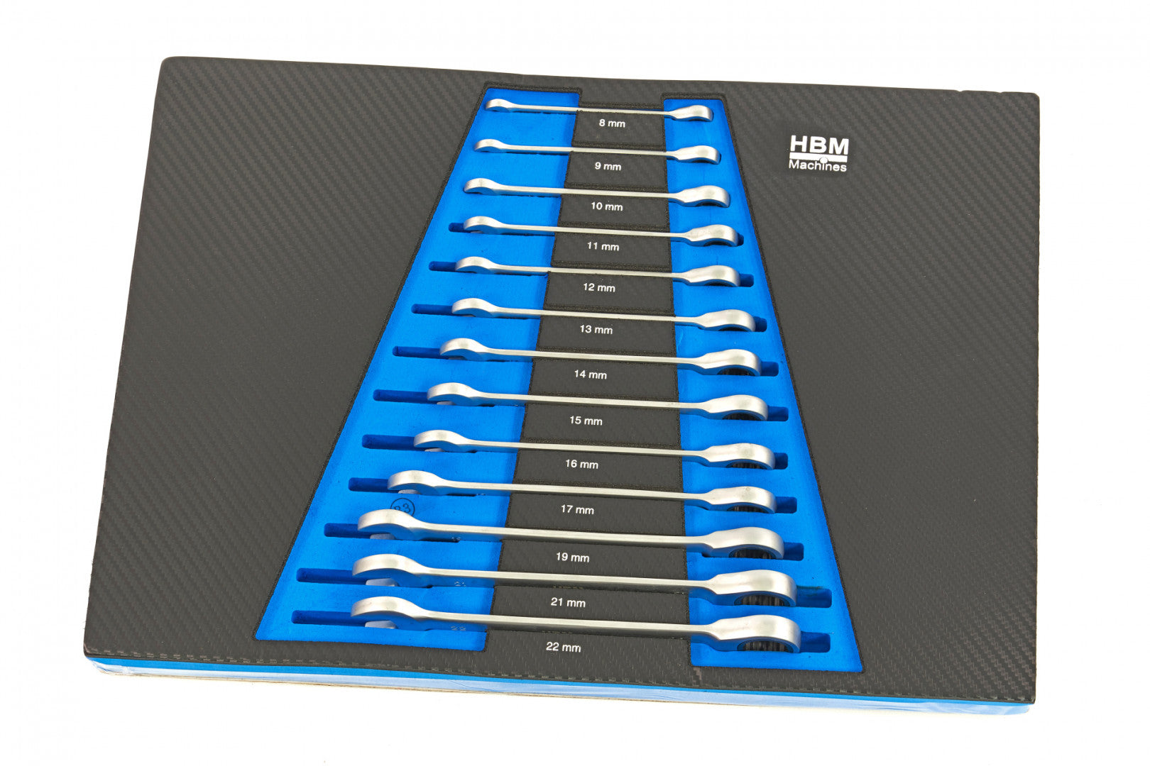 Професионален шкаф с инструменти HBM със 7 чекмеджета, 245 броя, 6 модула карбон - Холандия, Premium