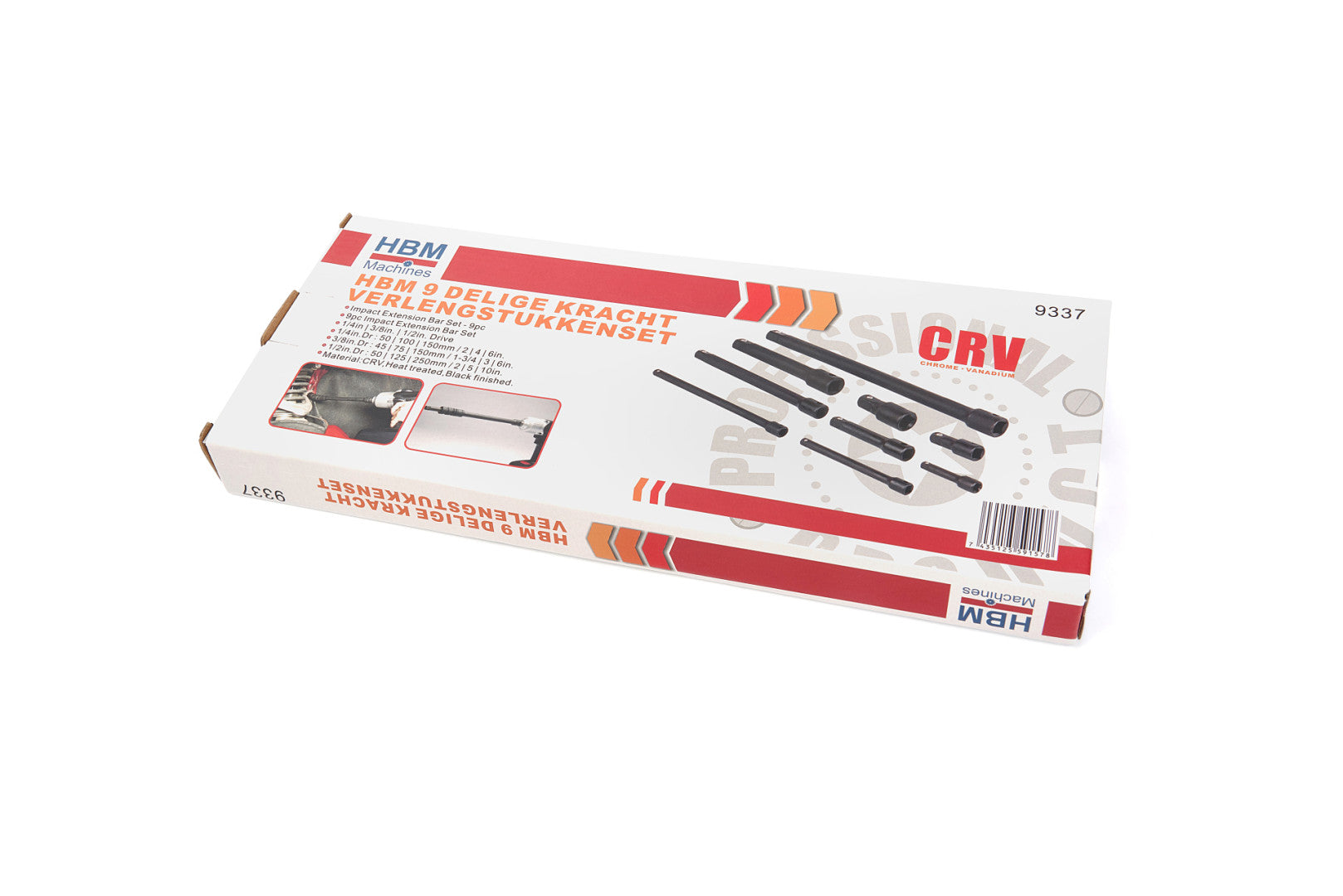 Комплект удължения, 1/4" 3/8" 1/2", 9 бр.