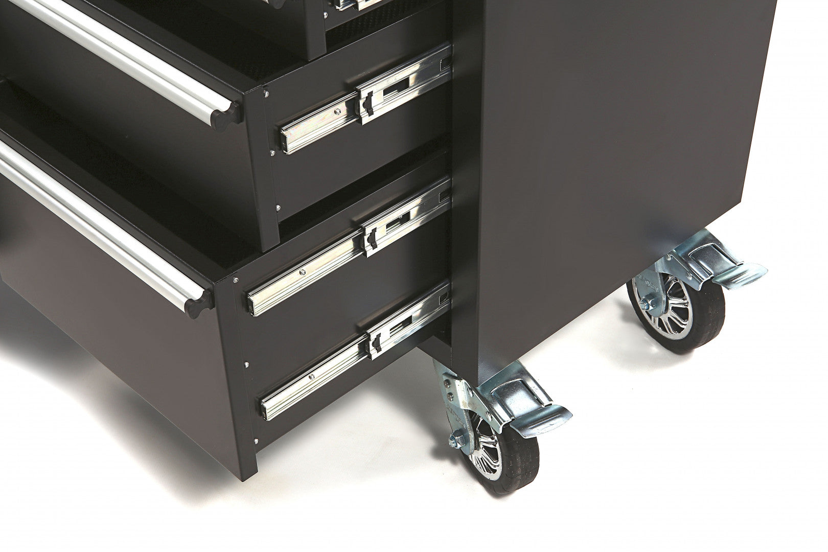 Метален шкаф за инструменти с масивен дървен плот 182 см