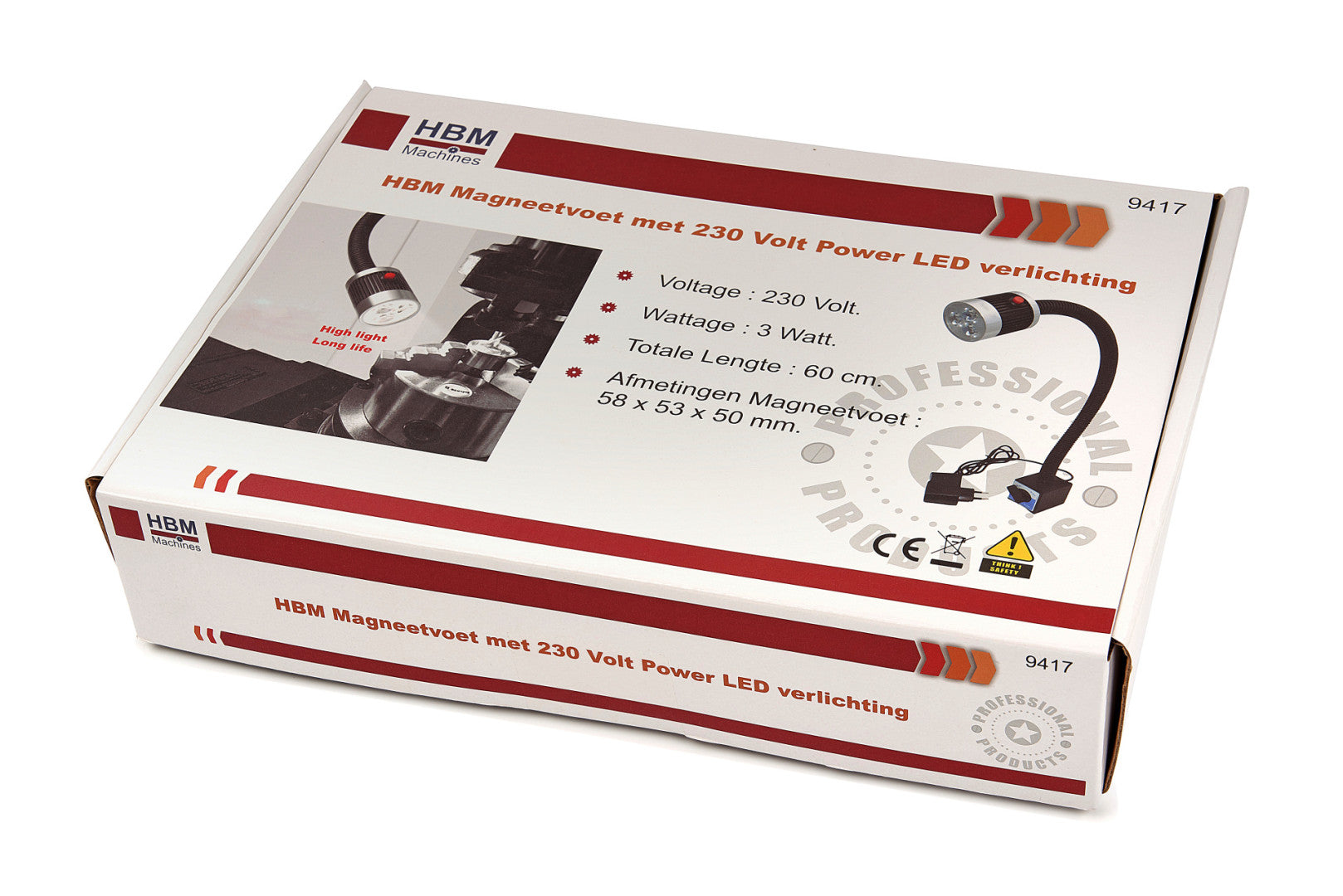 LED лампа с магнитна база 3W 230V