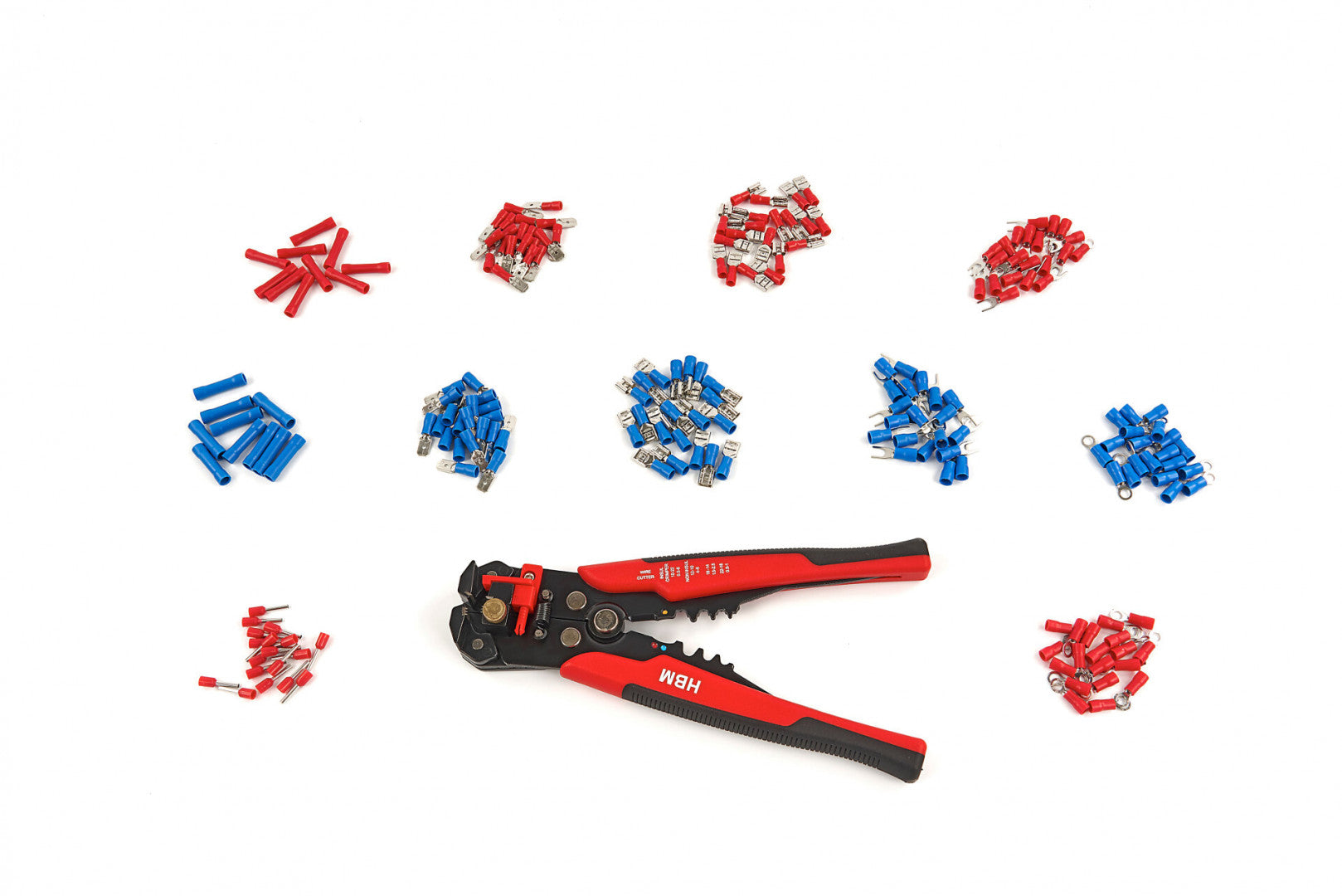 Клещи кримпващи с кабелни обувки - 199 части