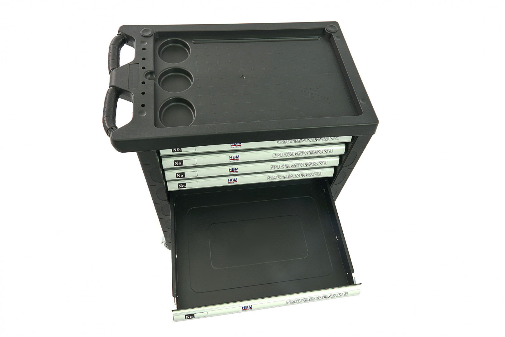 Професионален шкаф с инструменти НВМ, 7 чекмеджета, 154 бр., 4 модула карбон - Premium, Холандия