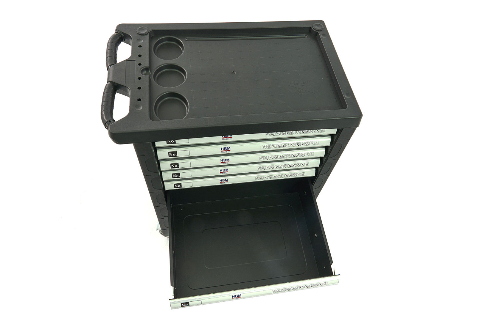 Професионален шкаф с инструменти НВМ, 7 чекмеджета, 154 бр., 4 модула карбон - Premium, Холандия