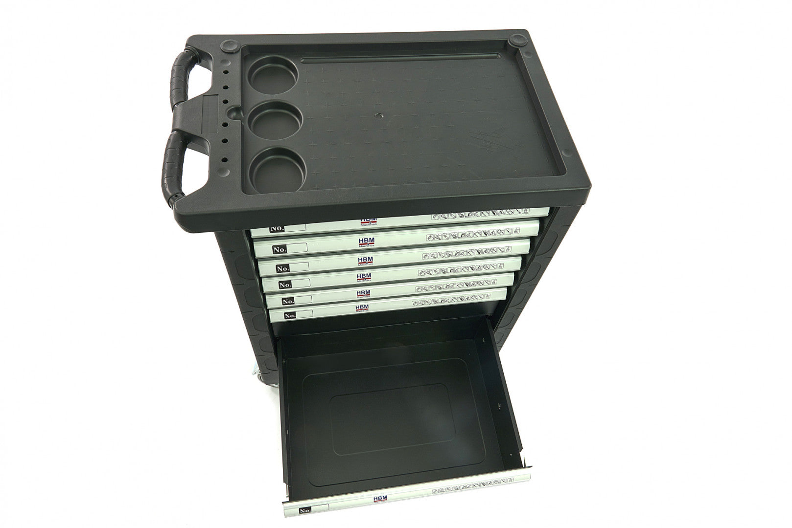 Професионален шкаф с инструменти НВМ, 7 чекмеджета, 154 бр., 4 модула карбон - Premium, Холандия