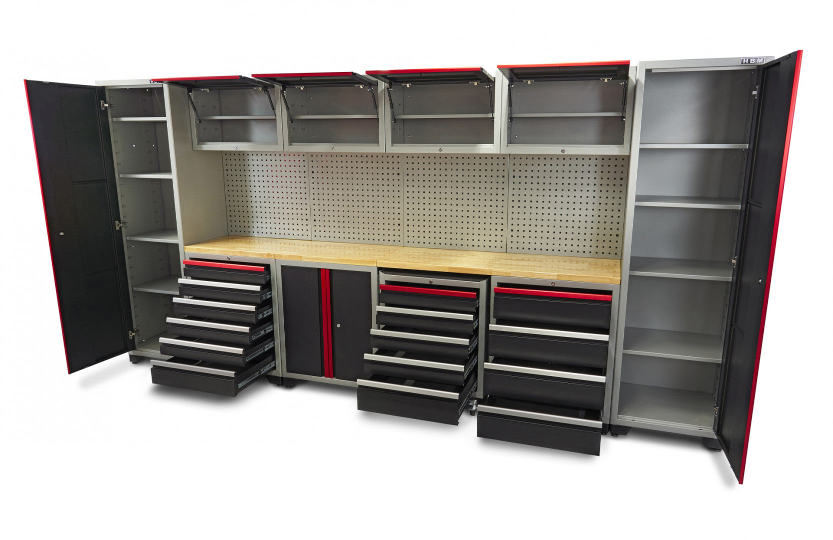 Професионален модулен шкаф за инструменти 16 бр. 405 х 51 х 204 см