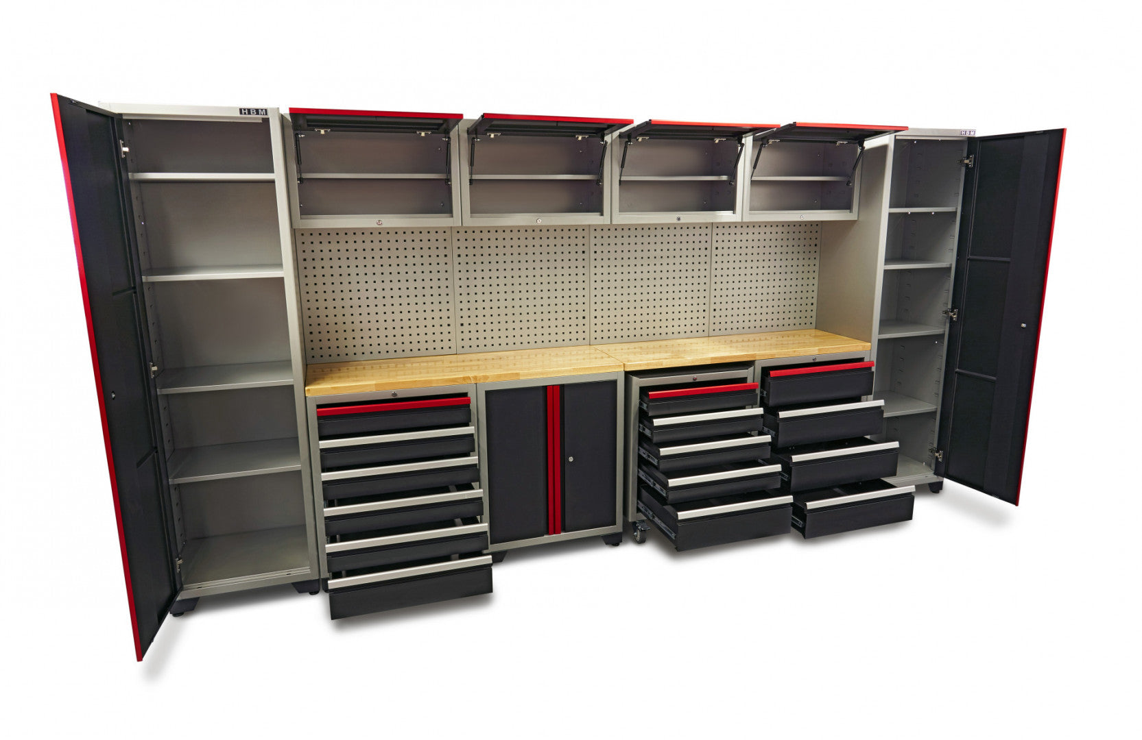 Професионален модулен шкаф за инструменти 16 бр. 405 х 51 х 204 см