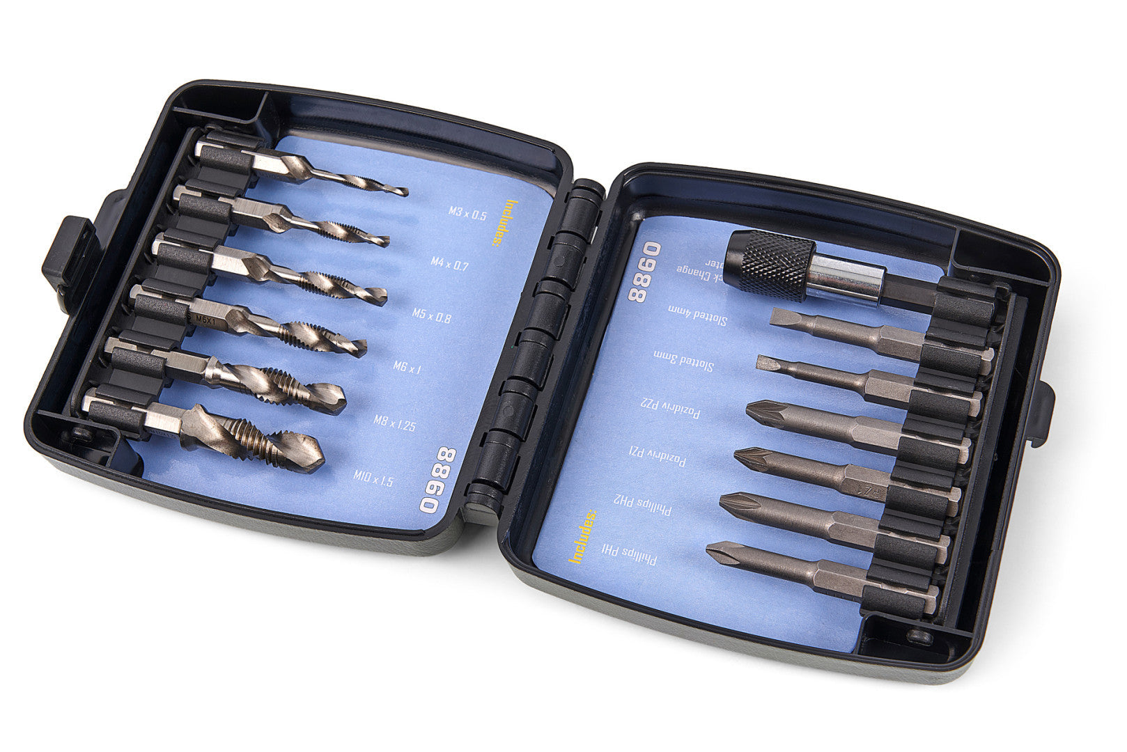 Комплект свредла и битове, 14 бр.