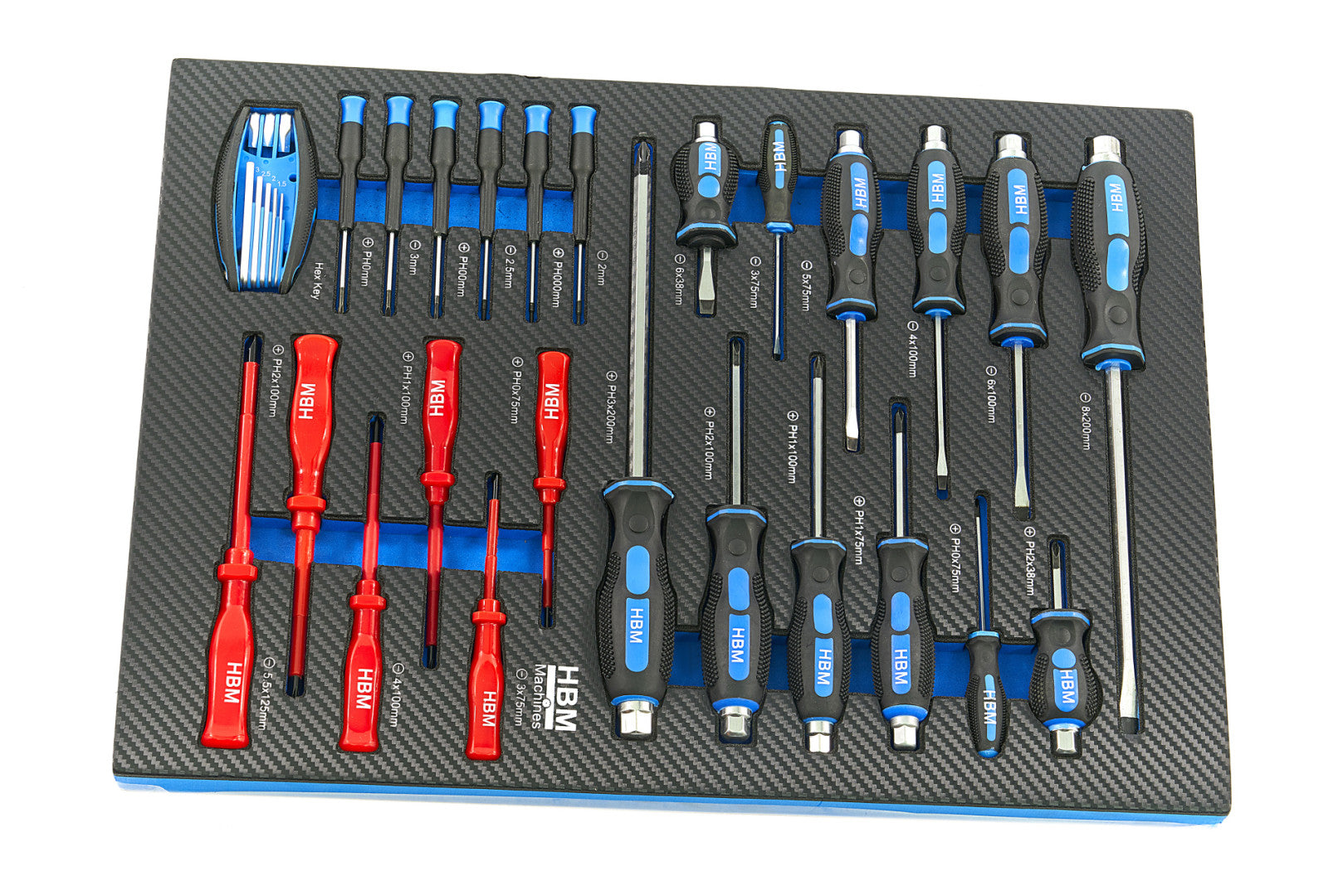 Комплект модули с инструменти, 4 бр., 154 части, сини