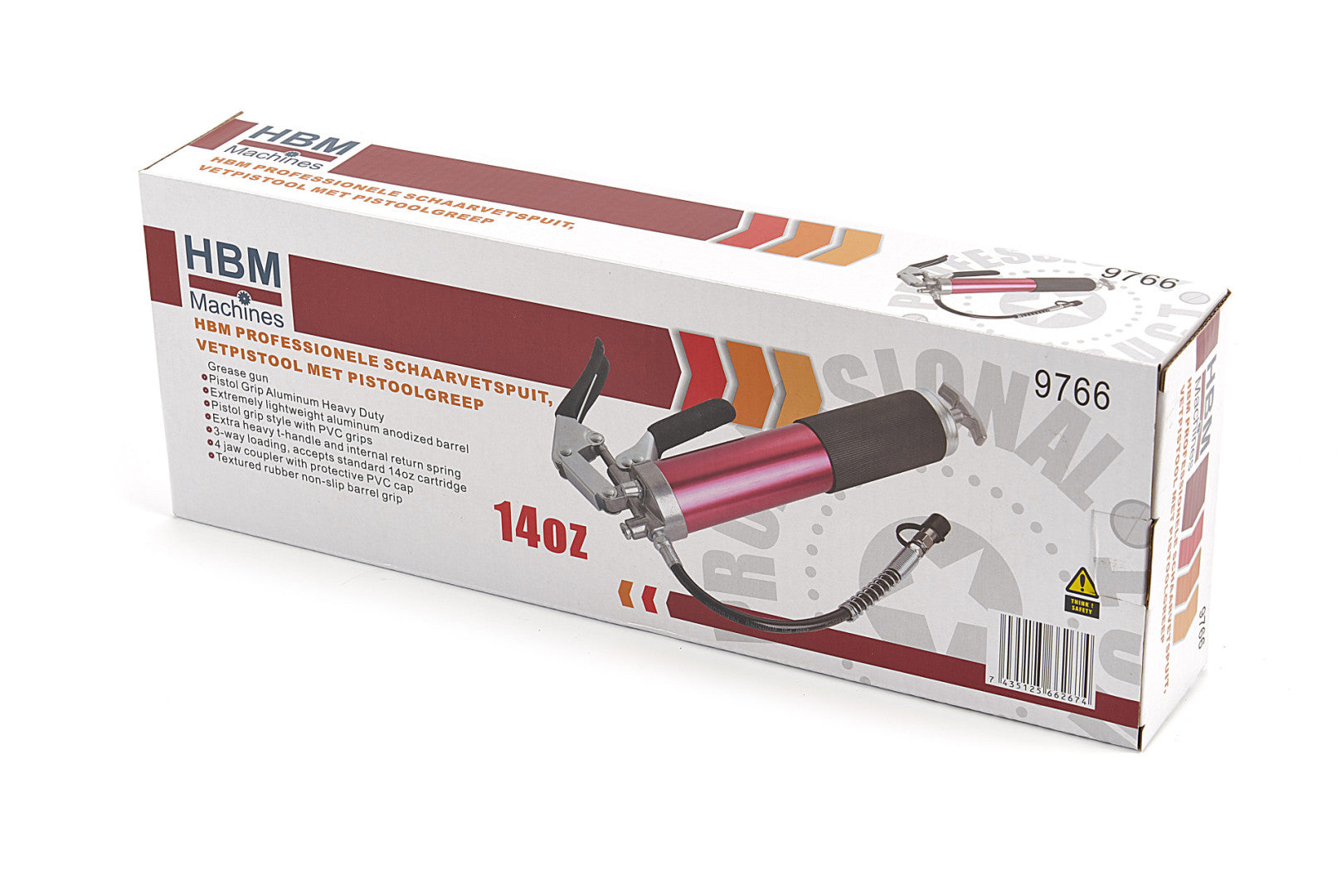 Професионален пистолет за гресиране HBM, модел 2