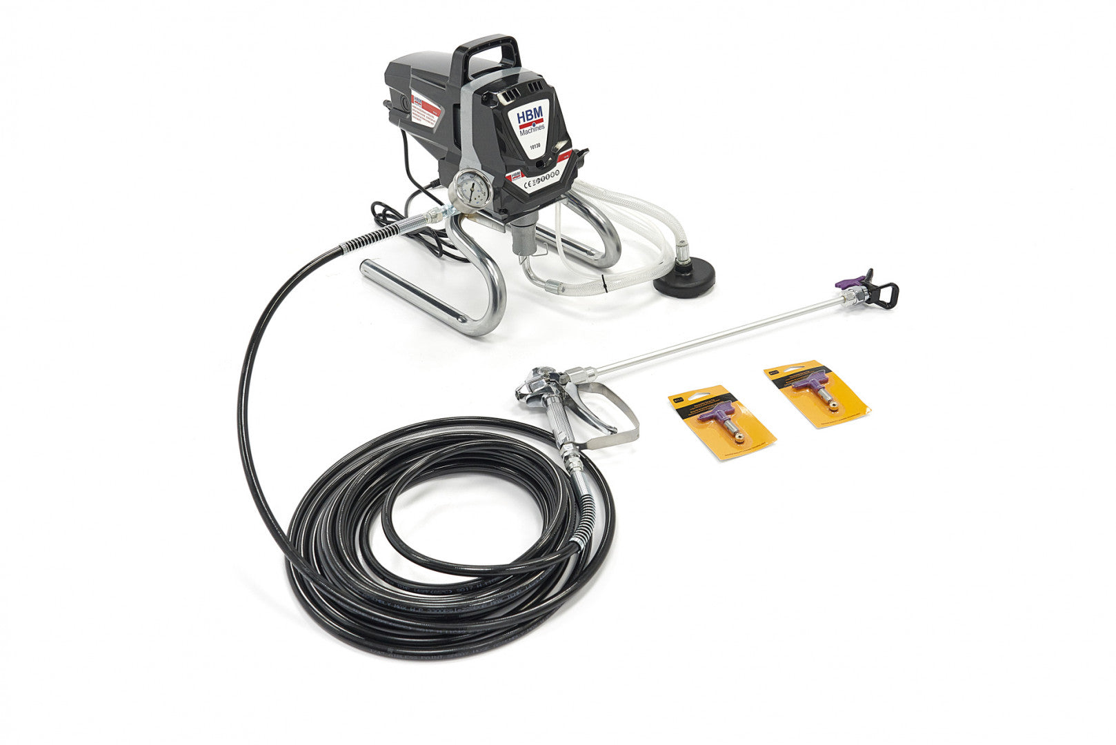 Агрегатен пистолет с хидродинамична помпа за боя без въздух 1010W HBM