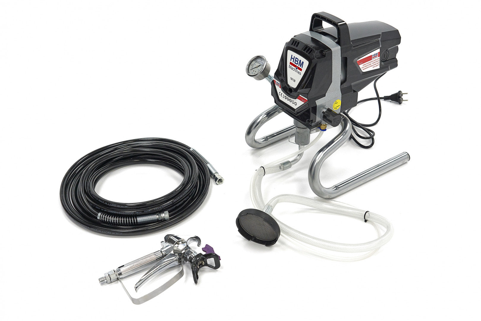 Агрегатен пистолет с хидродинамична помпа за боя без въздух 1010W HBM