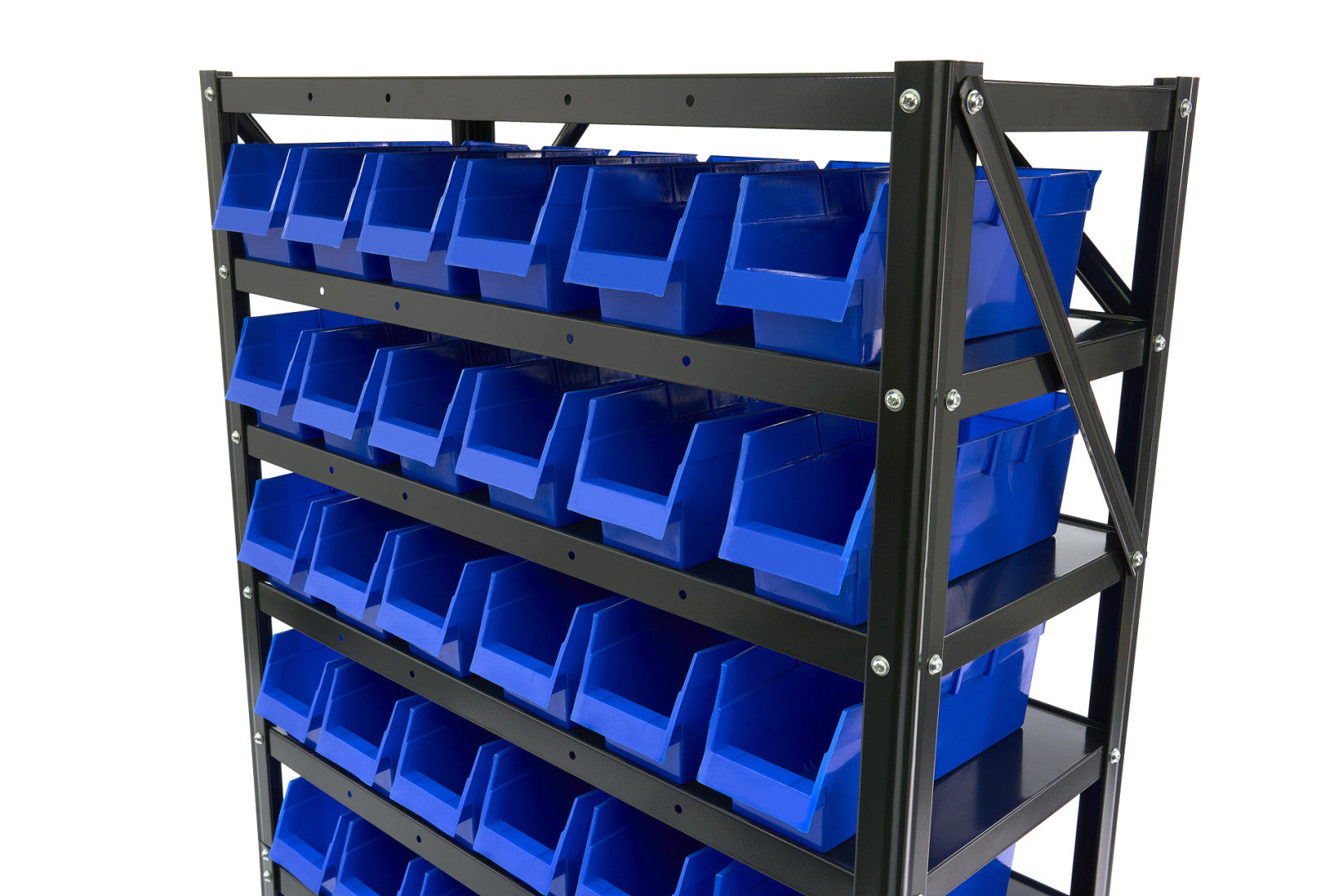 Метален рафт с 60 кутии за съхранение