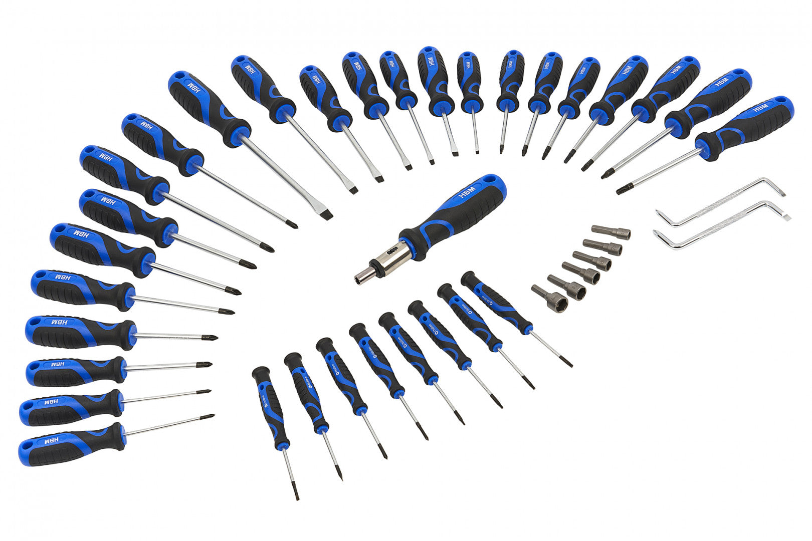 Комплект отвертки 100 части със стойка НВМ