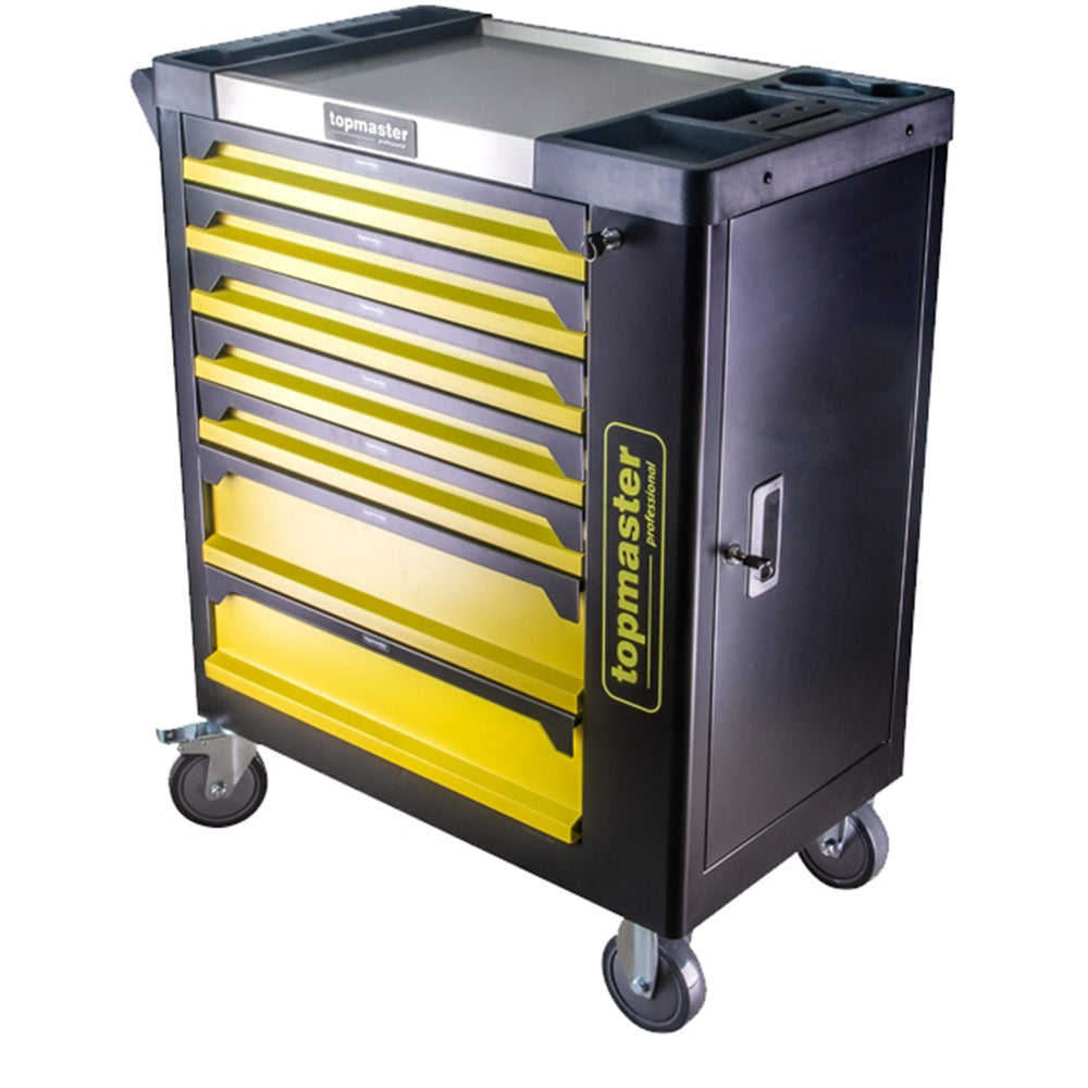 Шкаф с инструменти TOPMASTER, 7 чекмеджета, 182 части, 4 модула